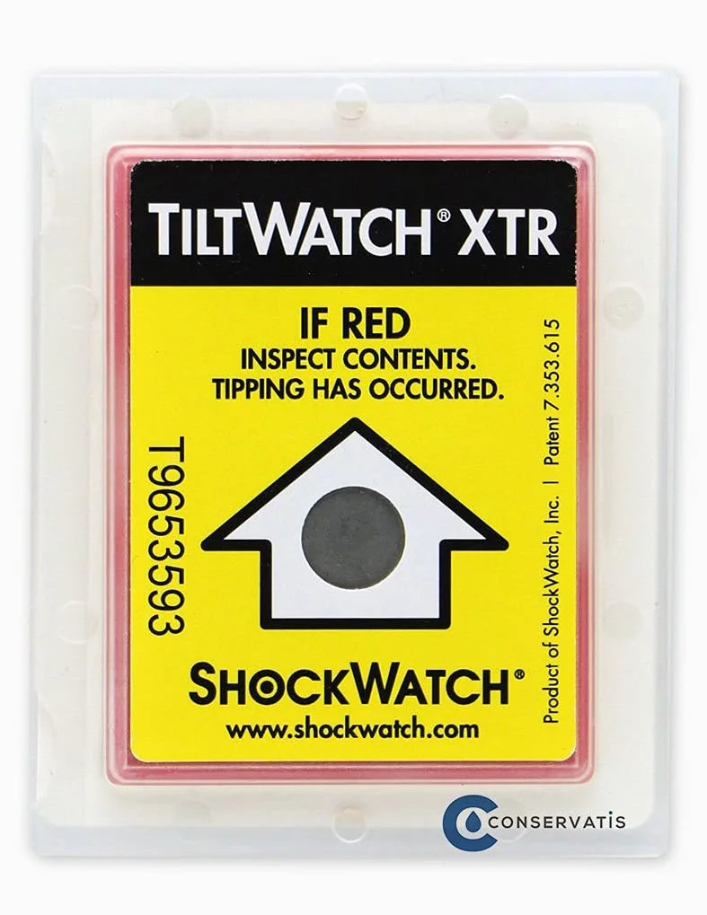TiltWatch XTR Indicador de Vuelco para Transporte de Mercancías | Pack de 20 Unidades