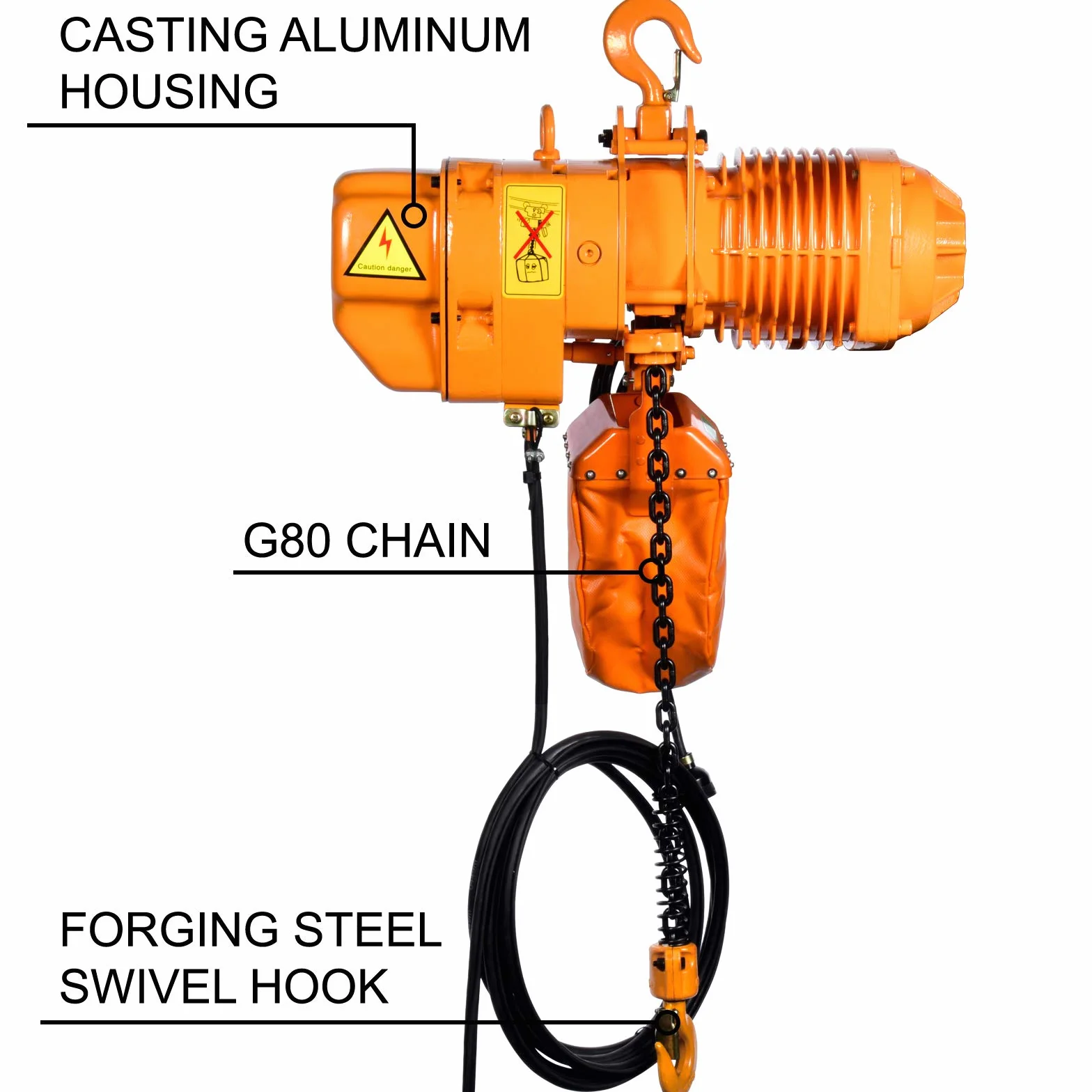 VEVOR Polipasto Eléctrico de Cadena Carga 500 kg, 6 m Altura, Trifásico 480 V, 60 Hz, Doble Velocidad 8,4 y 2,4 m/min, Control Remoto Inalámbrico 100 m, Gancho Giratorio 360° para Taller Motor Garaje