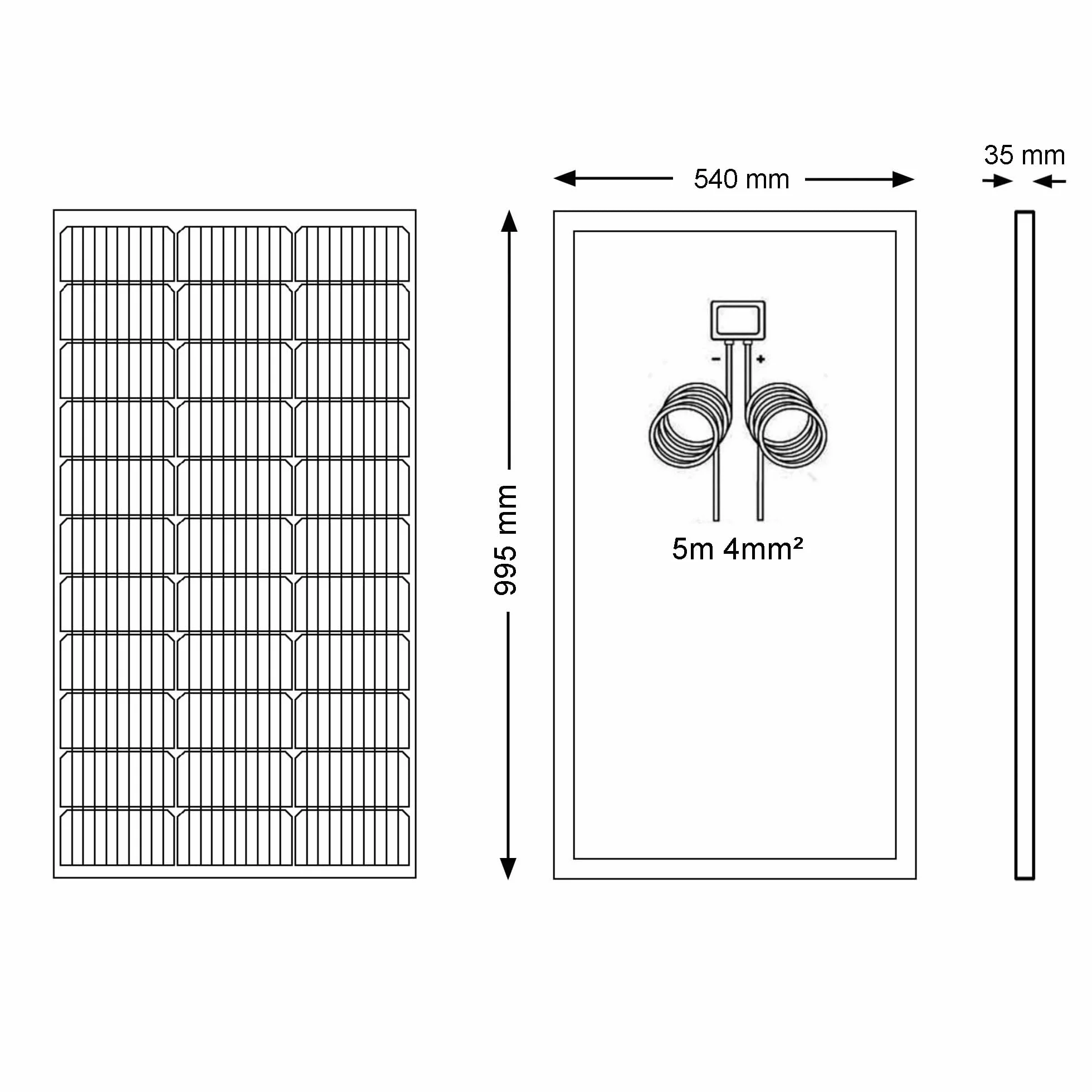 Kit 100W PRO 12V panel solar placa monocristalina Tecnología PERC alta eficiencia para caravanas autocaravanas