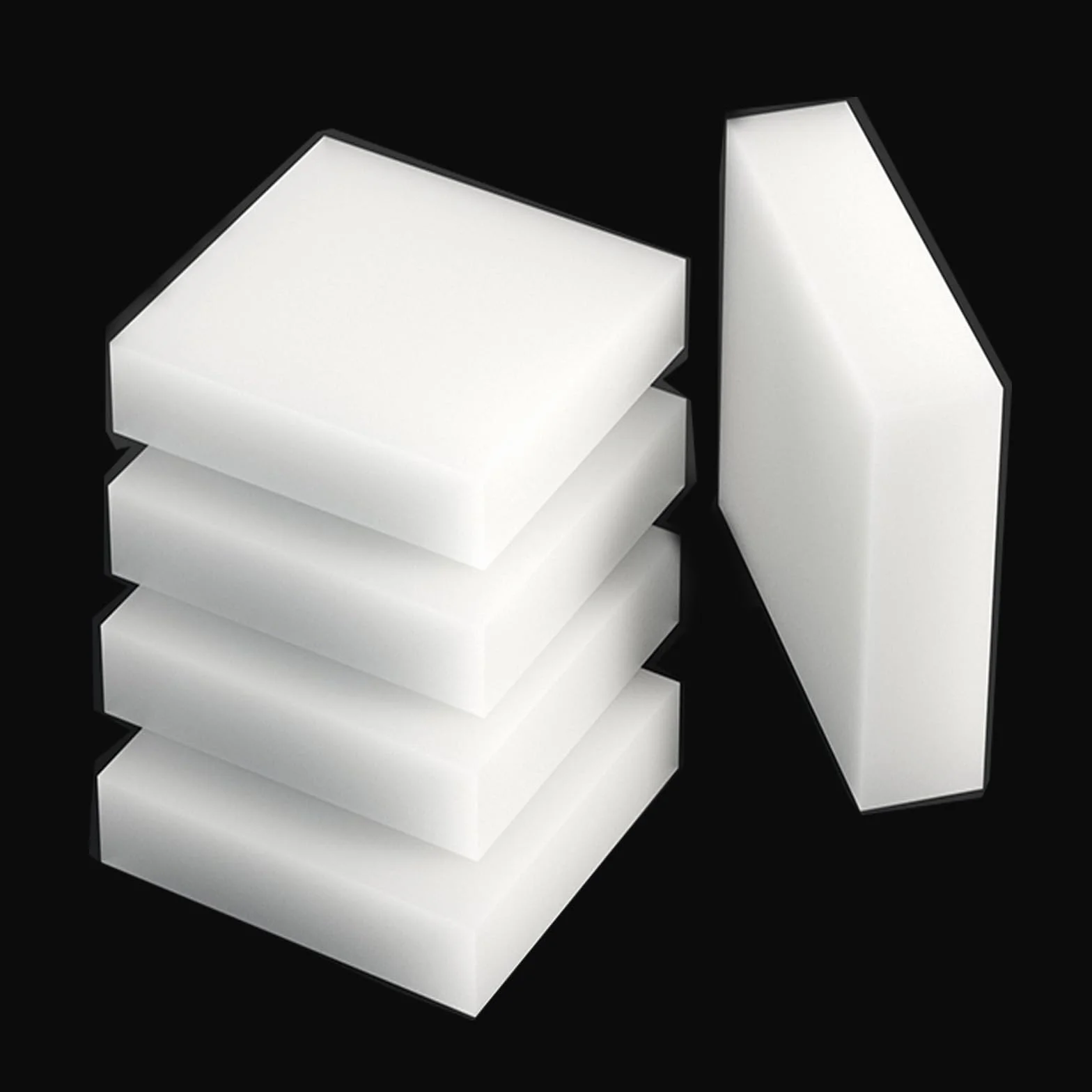 Almohadillas de silicona blancas (paquete de 5), 50 mm x 100 mm de grosor, de 12 mm a 50 mm de grosor. Almohadillas de goma antideslizantes y amortiguadoras for muebles, maquinaria y electrónica. 35 m