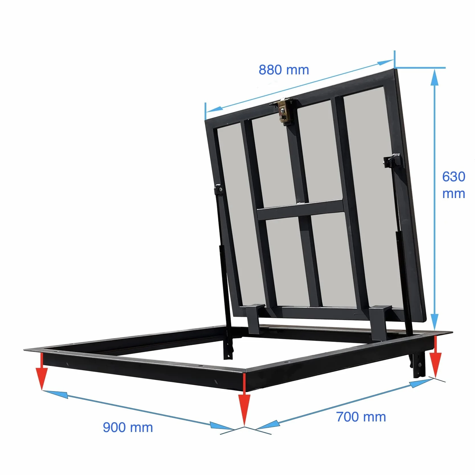 Trampilla para el Suelo 900 mm x 1800 mm - Trampilla de Suelo - Tapa de Pozo - Pozo de Inspección - Las Juntas Especiales Protegen contra la Humedad y Los Olores Extraños