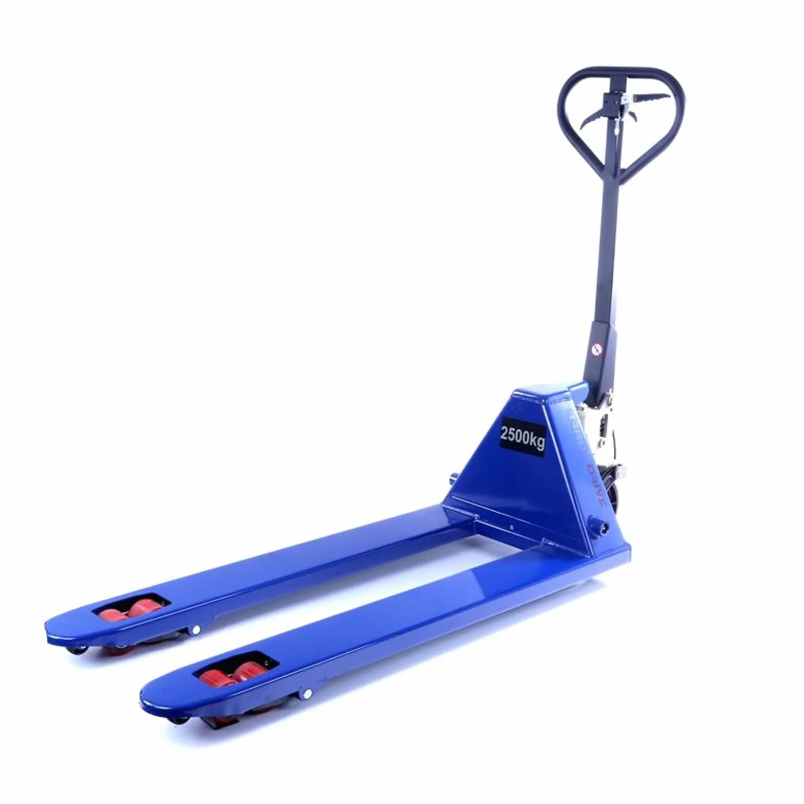 Transpaleta con freno 2500 kg 2,5 t para europalés (1150 mm) azul