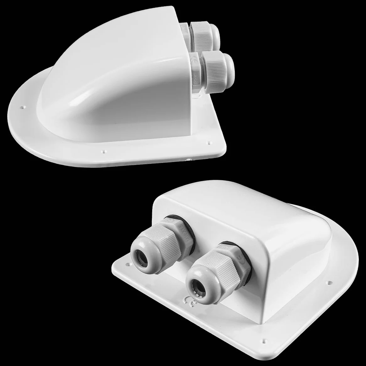 Soporte de montaje para panel solar ABS (7 piezas), sin perforaciones, kit de soporte de esquina para techo de RV, barco, furgoneta, caravana, protección UV, color blanco
