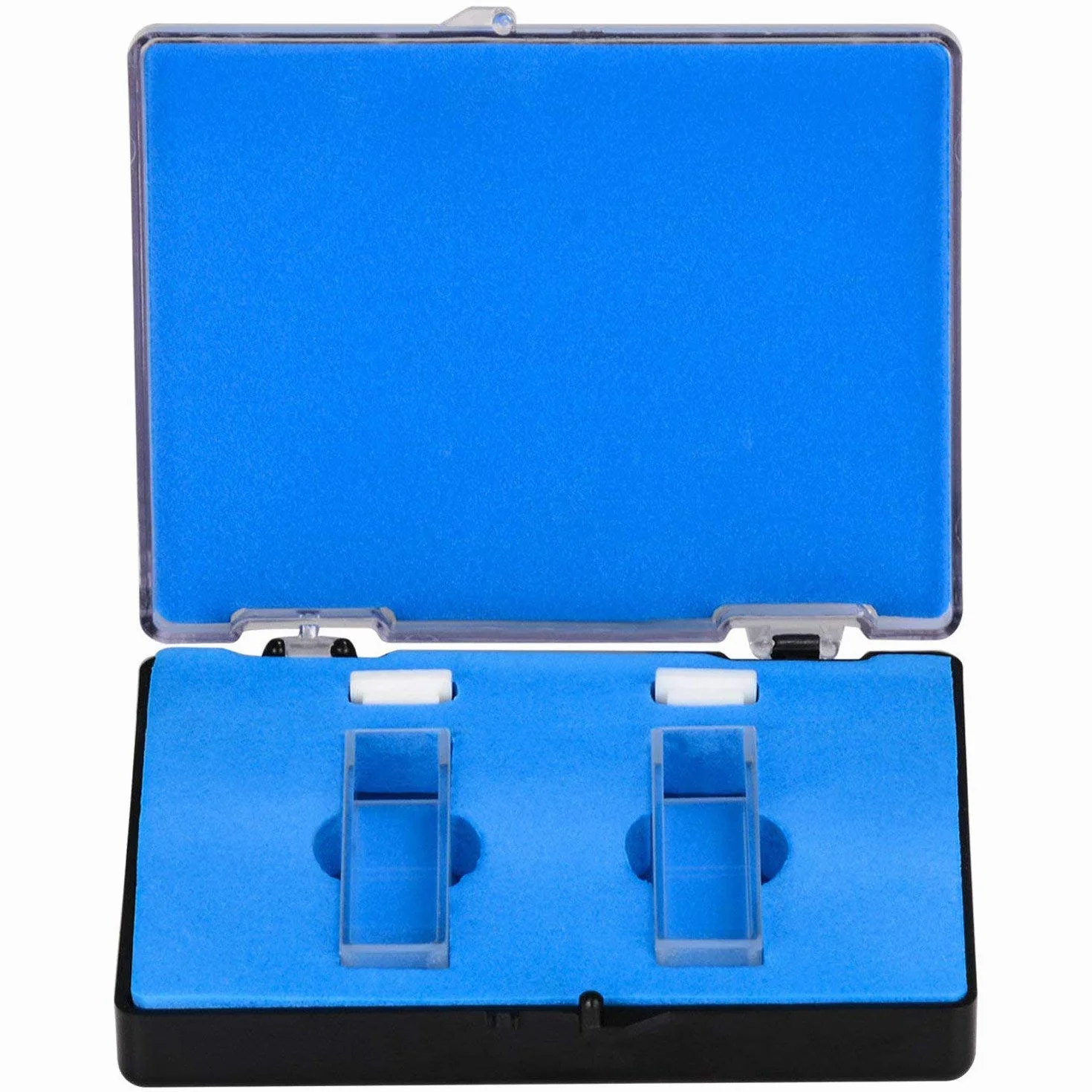Cubeta de cuarzo, cubetas de espectrofotómetro de 10 mm de longitud de trayectoria, 45 mm de altura, capacidad de 3,5 ml, 2 unidades