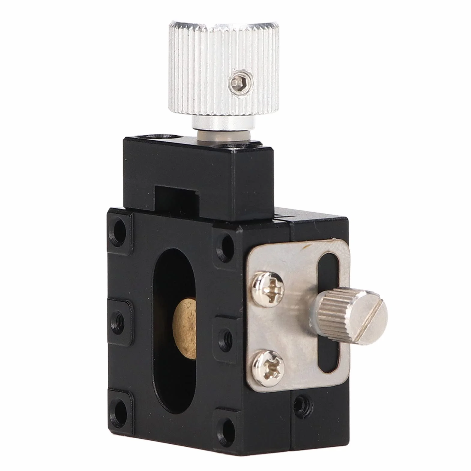 Plataforma de desplazamiento manual para ejes X, mesa deslizante con tornillo y escala, guía de cola de paloma 25x25mm para instrumentos ópticos