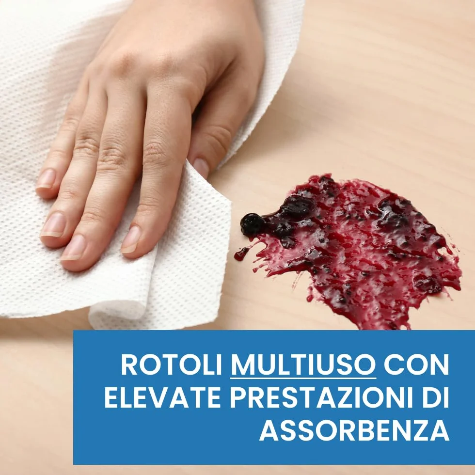 IMBALLAGGI 2000 - Rollos de Papel para Secado Industrial - 800 Tiras - Ideal para Uso alimentario y Compatible con dispensador - x Rollos