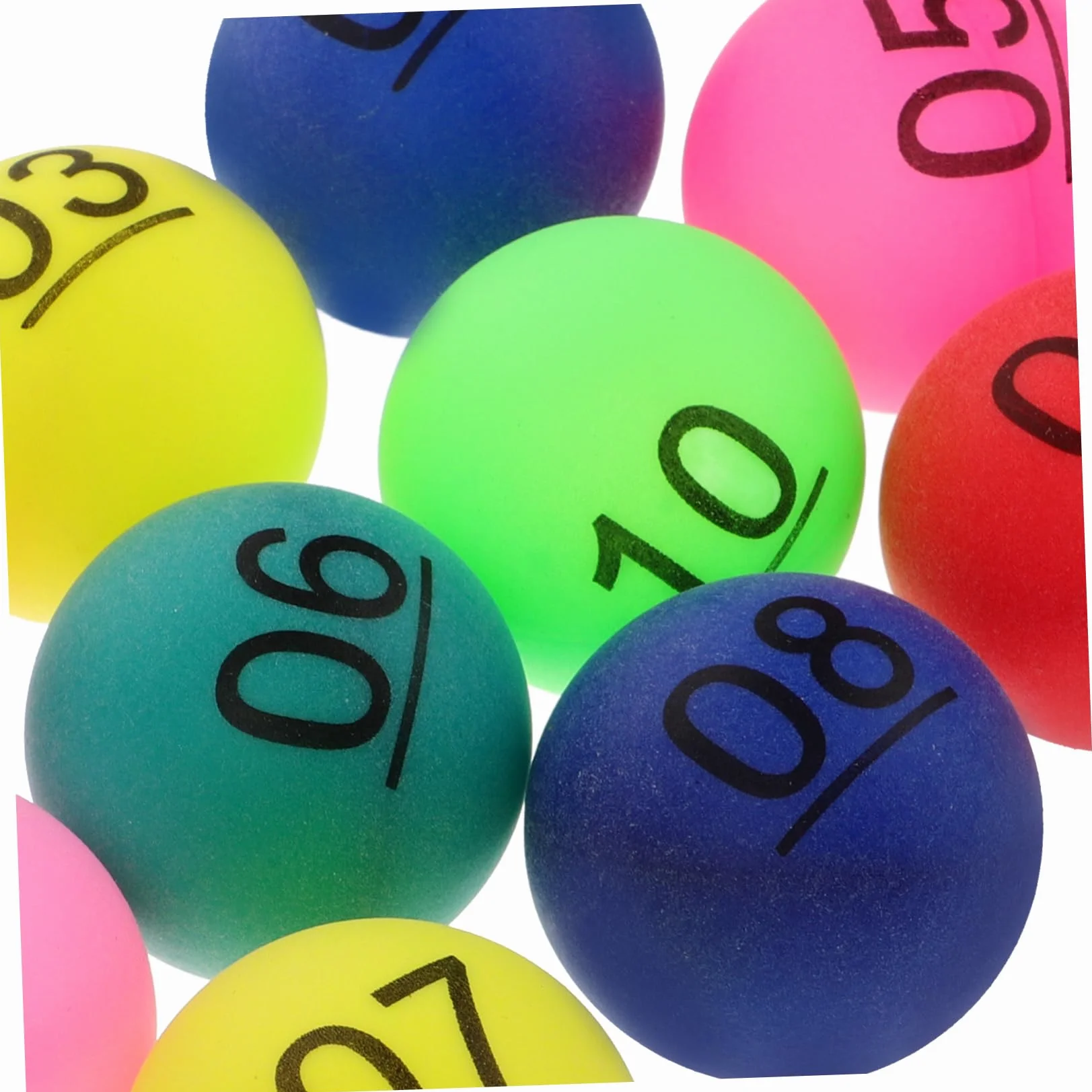 Bolas Numeradas para Sorteos, PP Ligero, 10 Piezas