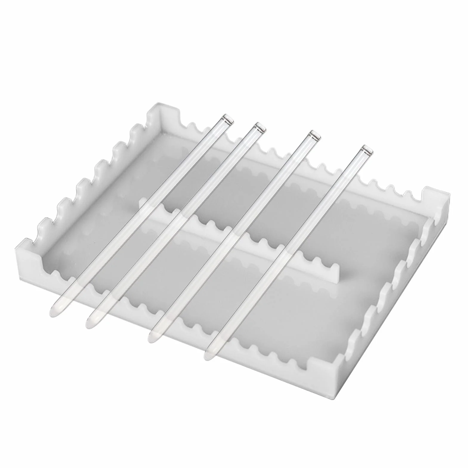Soporte De Pipeta De 22 Vías - Soporte De Sujeción De Acrílico Con Barras De 1,4 Cm Para Laboratorio