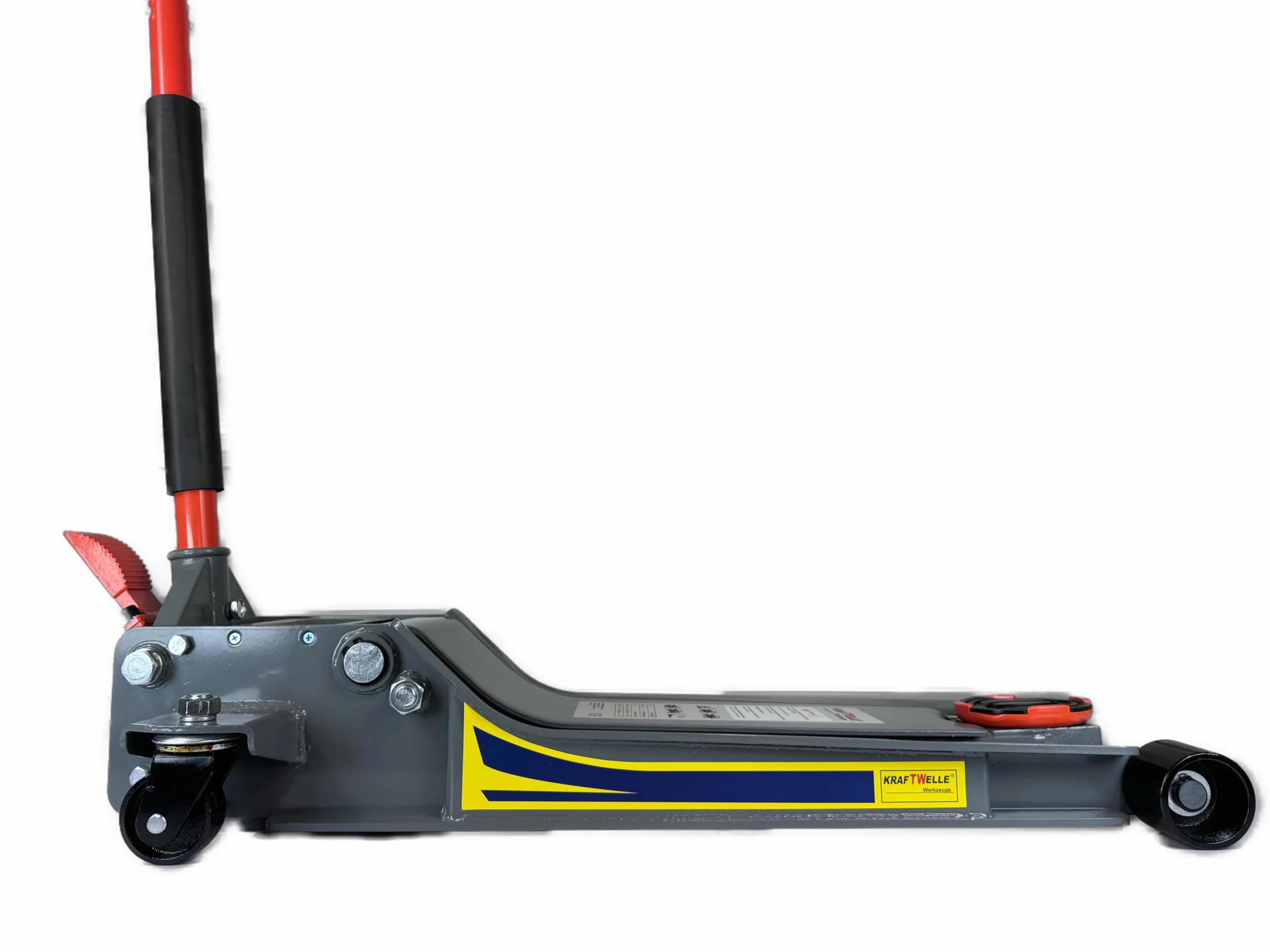 Kraftwelle gato hidráulico tipo carretilla de 5 toneladas, 75 mm – 620 mm, doble pistón, pedal hidráulico para coche, furgoneta, transporte, todoterreno