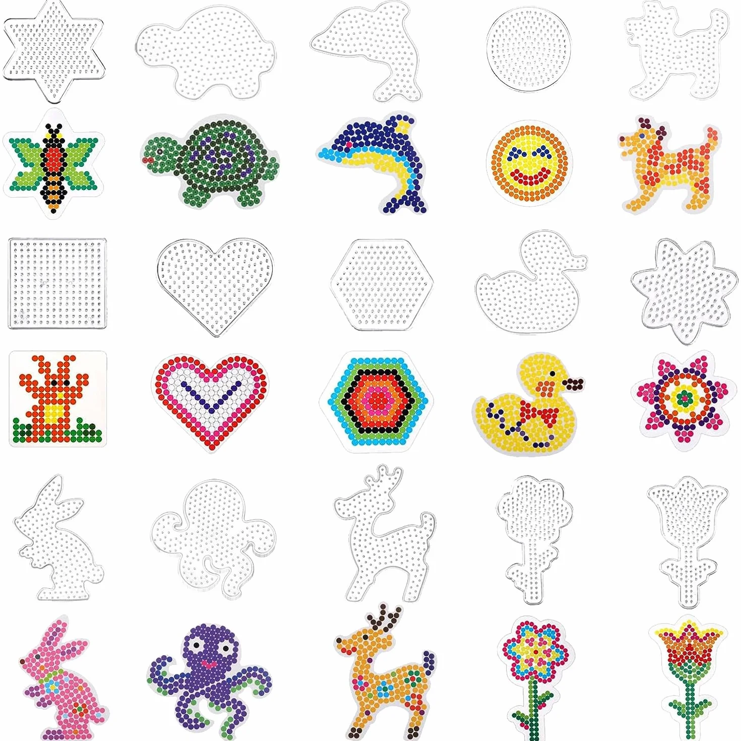 Plantilla de Cuentas 5mm Animal Pegboards para Planchar Adultos Artesanía DIY