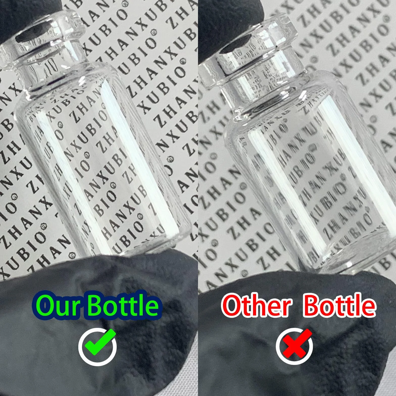 Viales estériles vacíos 100 ml con puerto de inyección autorreparable y tapa de aluminio, 4 piezas
