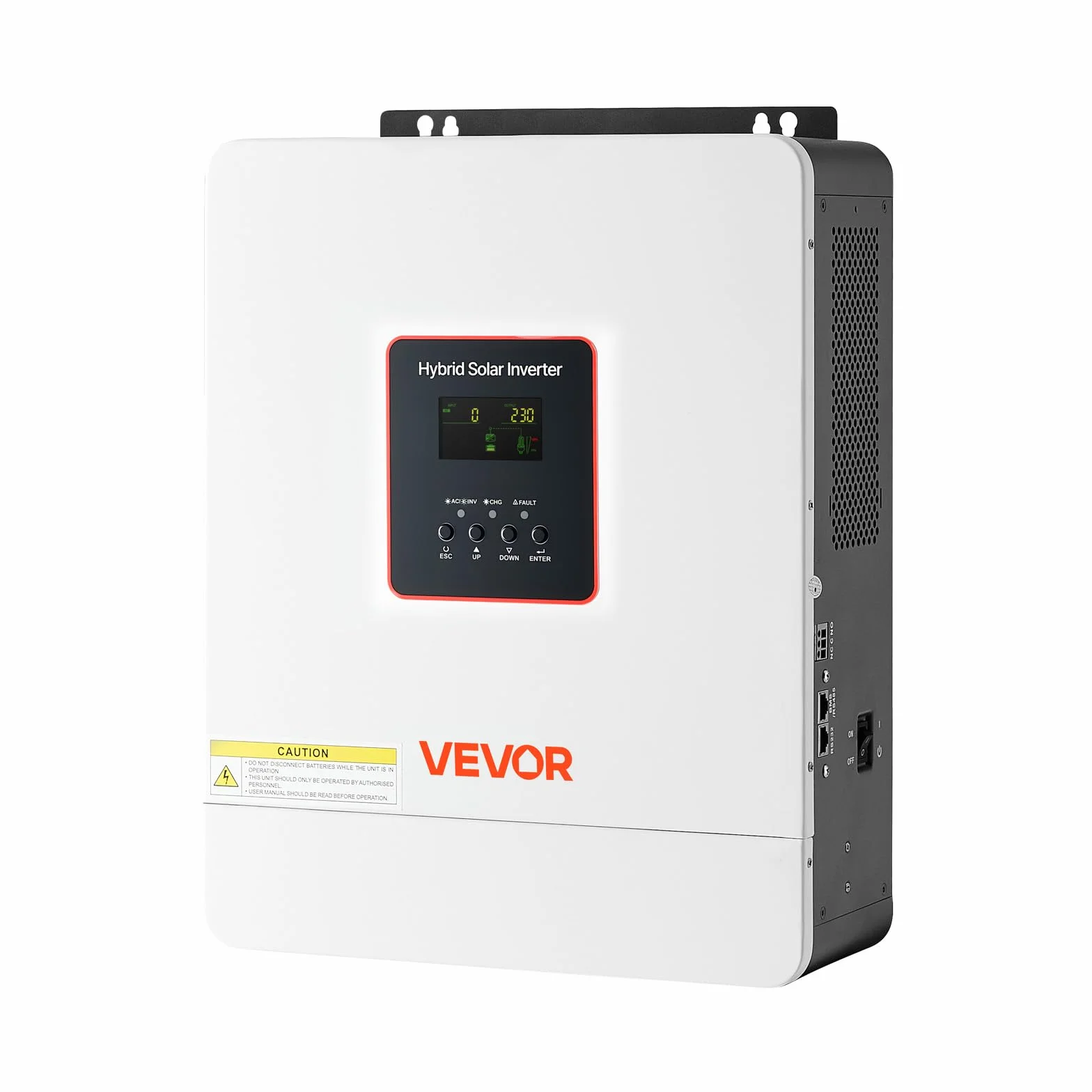 VEVOR Inversor Solar Híbrido 4000 W, Onda Sinusoidal Pura, Controlador MPPT Integrado 120 A, Módulo Compatible con Wi-Fi, Batería de Plomo-Ácido de Litio para Sistemas Solares Aislados de la Red