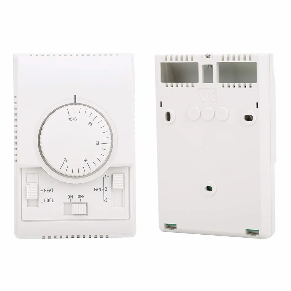 DEWIN Controlador de Temperatura Mecánico Termostato 10-30℃ AC 220V