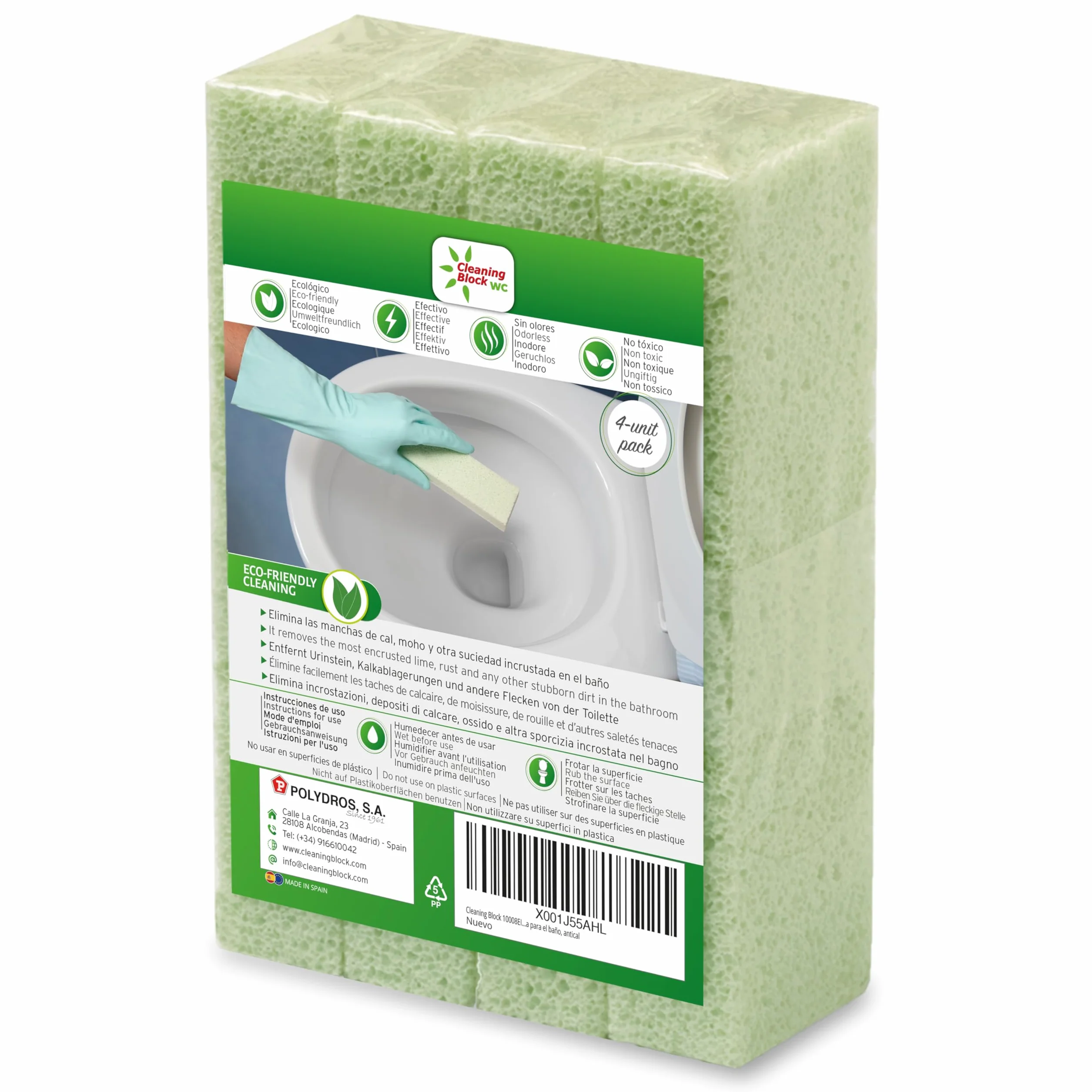 Pack de 4 herramientas de limpieza para el baño antical