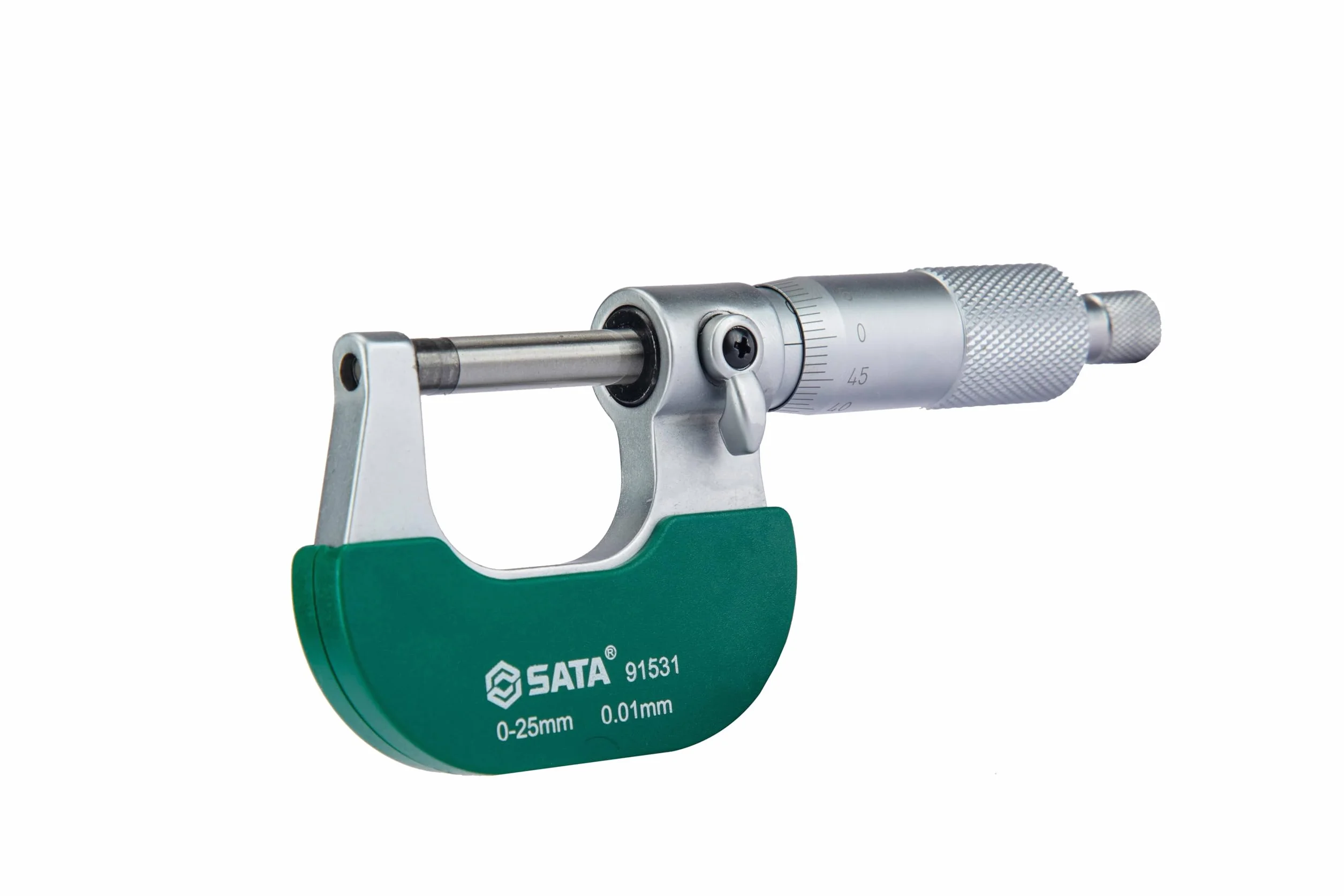 SATA ST91531SC Micrómetro Exterior 0-25 mm, Acero Endurecido con Caja de Plástico