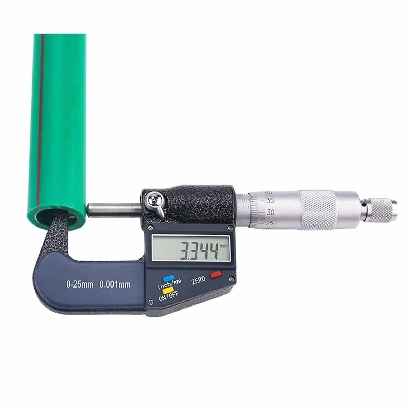 Herramientas de medición 0-25 mm 0,001 Micrómetro digital doble punta exterior Micrómetros electrónicos con carburo Fácil de leer