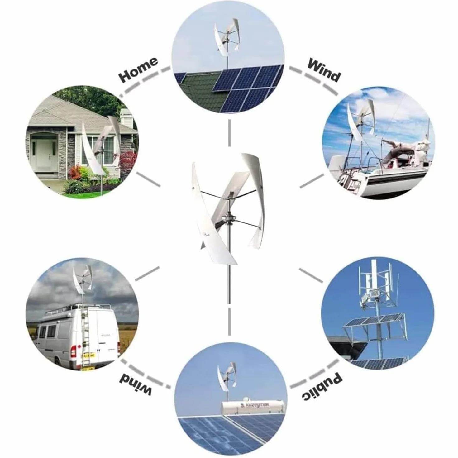 Turbina Eólica Vertical de Levitación Magnética 6000W, Generador de Viento para Barco Doméstico 48V