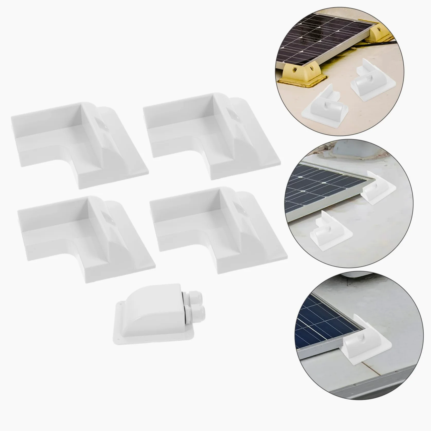 1juego Soporte De Panel Solar Para Trailers y Autocaravanas Kit De Montaje Sin Perforación Estructura Resistente y Protección Para Paneles