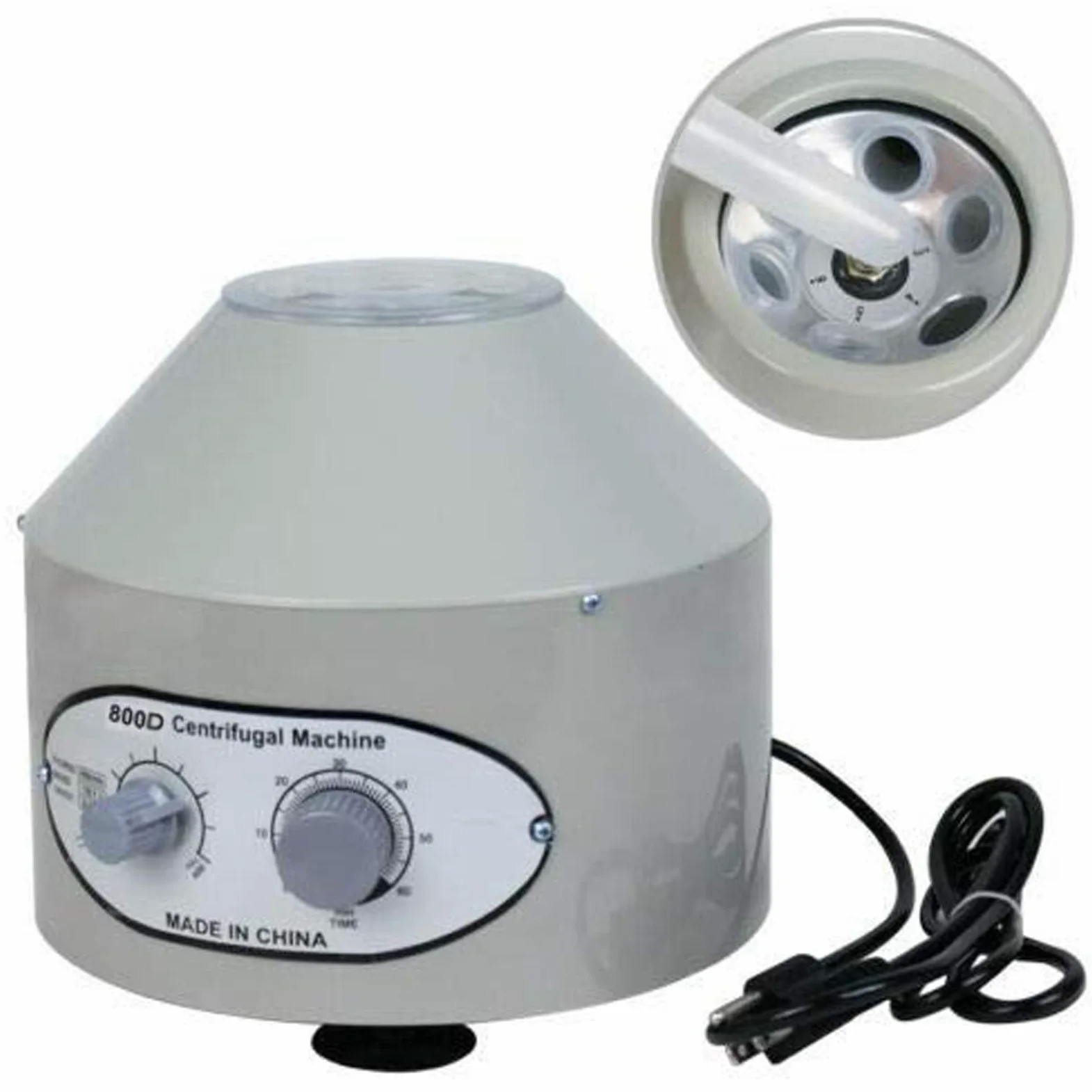 SYUFRE Máquina centrífuga eléctrica de Escritorio portátil 20mlX6, máquina centrífuga médica de Laboratorio de Laboratorio con Temporizador de 0-60 min y práctica de Equipo de Control de Velocidad
