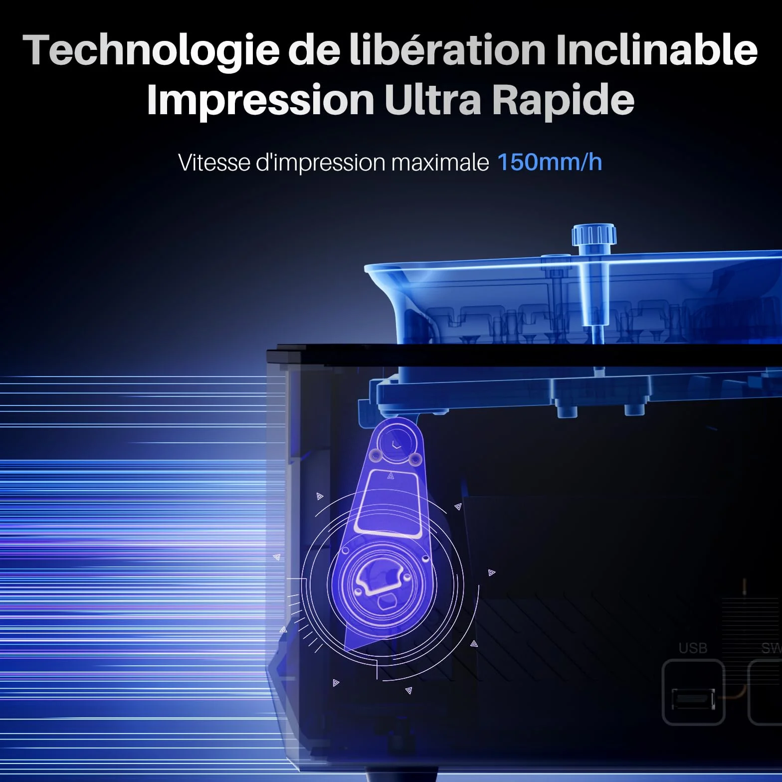 ELEGOO Saturn 4 Ultra Impresora 3D Resina 12K MSLA, Nivelación automática, Impresión 3D rápida a 150 mm/h, Cámara AI, impresión en clúster WiFi, gran tamaño de impresión 220 x 122,28 x 218,88 mm³