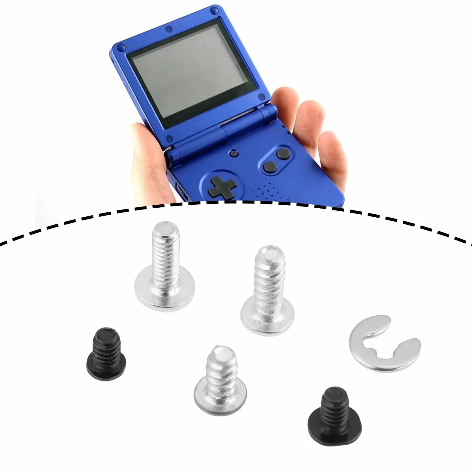 Juego de 2 Tornillos para Consola Nintendo Game Boy Micro