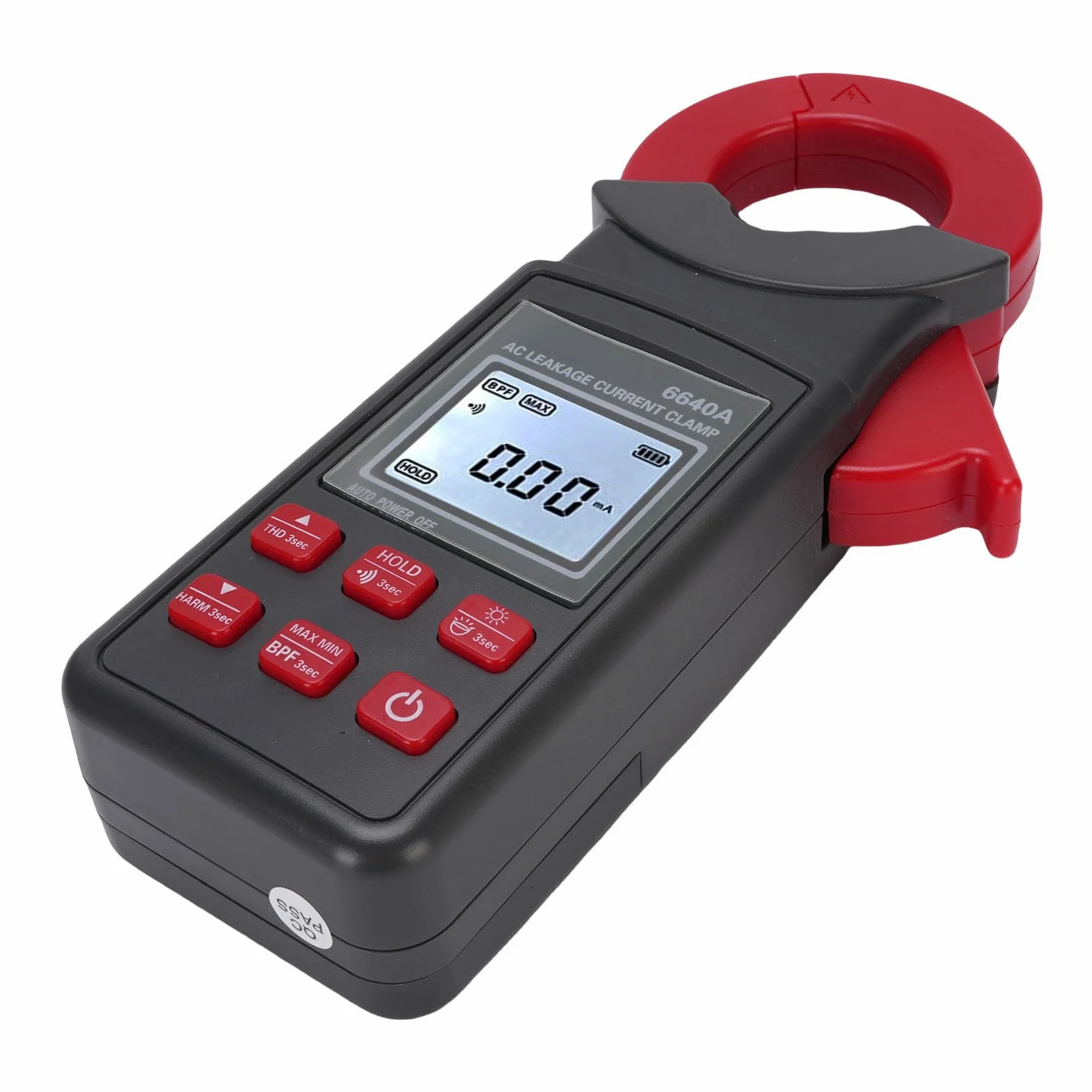 Pinza Digital Medidor de Resistencia A Tierra Probador de Tierra Arquitectura Equipo Eléctrico Industrial 0 MA A 300 A Detección de Armónicos de Corriente en Reposo de Gran