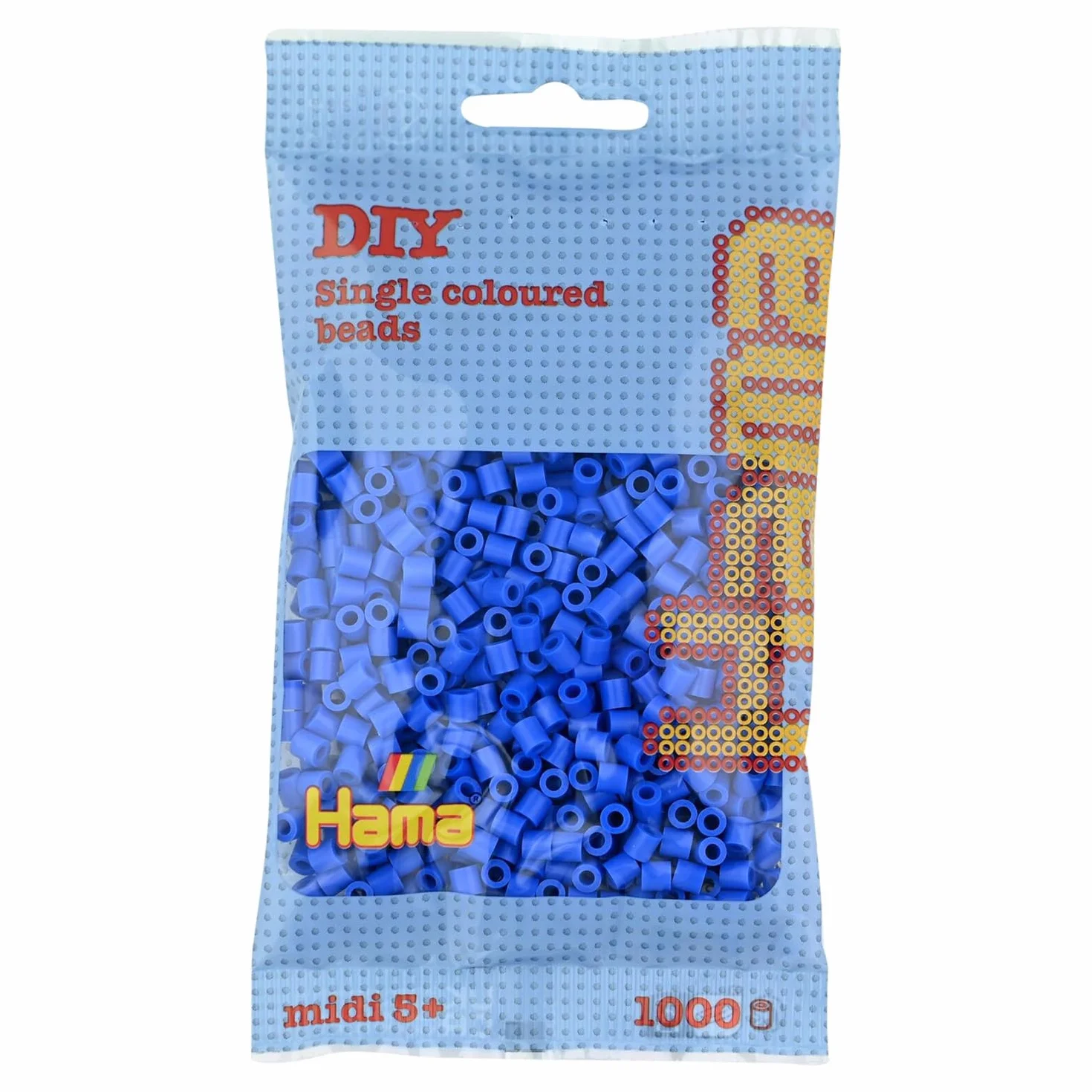 HAMA Bolsa de perlas de fusión 1000 cuentas midi para manualidades mosaicos niños 5+ Light Blue