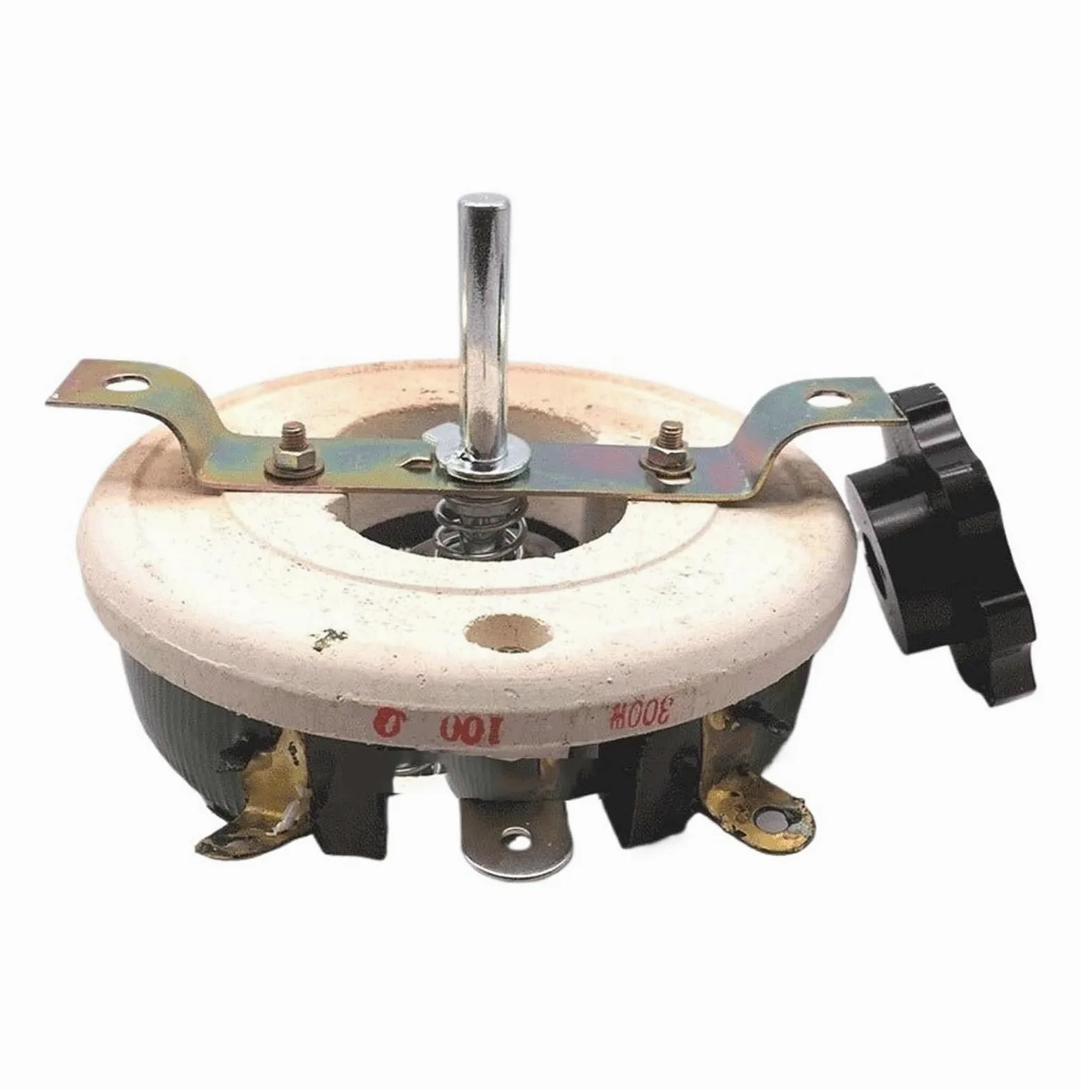 Variador de resistencia de alta potencia Reóstato deslizante de 300W. Resistencia bobinada variable giratoria de alta potencia BC1 | R-10 ohm