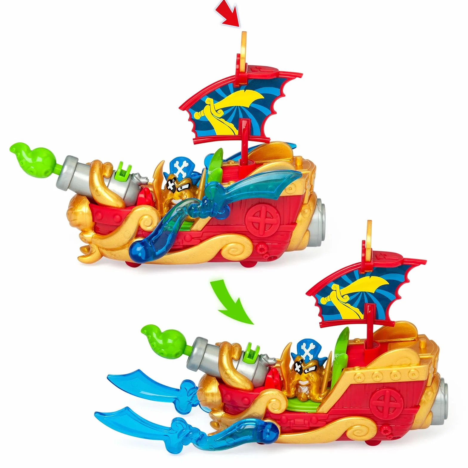 PIRATIX Adventure World Octo Fury Barco Pirata Pulpo con Poderes Ocultos