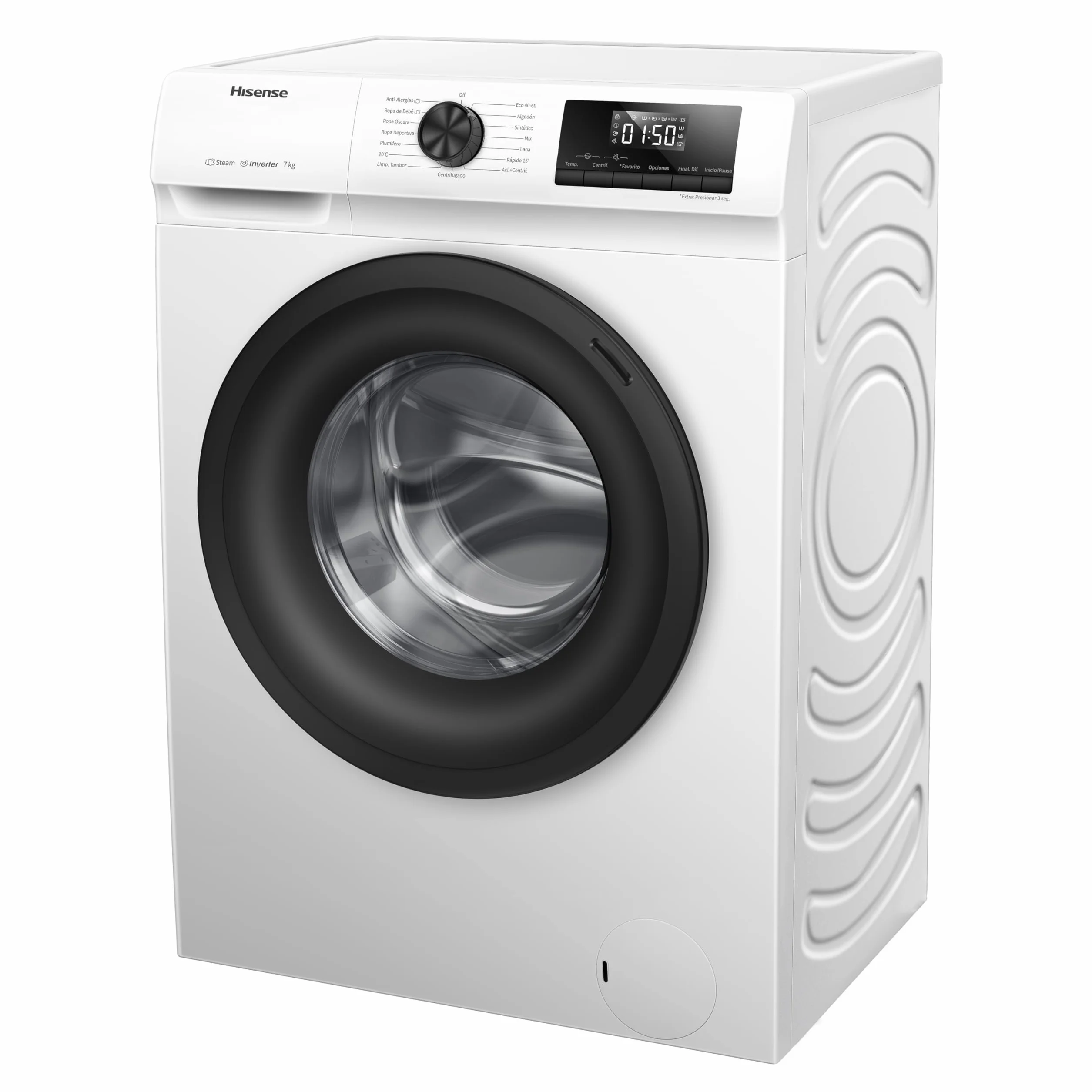 Hisense Lavadora WFQP701219VM 7 Kg 1200 rpm 84.5 cm Blanco