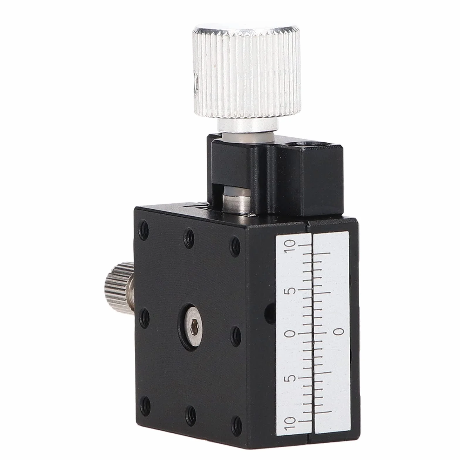 Plataforma de desplazamiento manual para ejes X, mesa deslizante con tornillo y escala, guía de cola de paloma 25x25mm para instrumentos ópticos