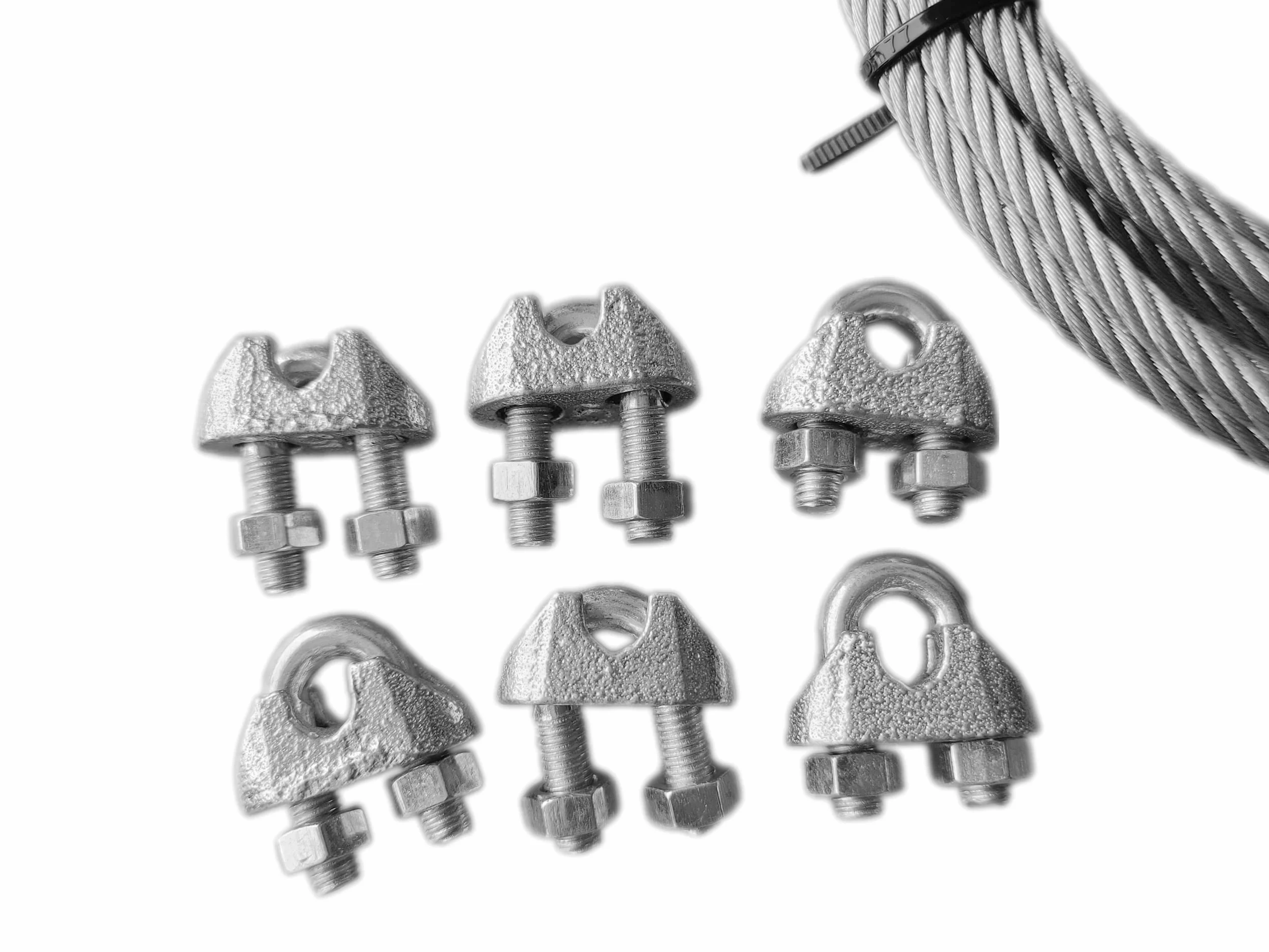 Cable de alambre de 10 mm de grosor, 25 m de longitud, juego de cuerda de acero con 6 abrazaderas de cable y 2 tensores de tensión, juego de cuerda de alambre duradero