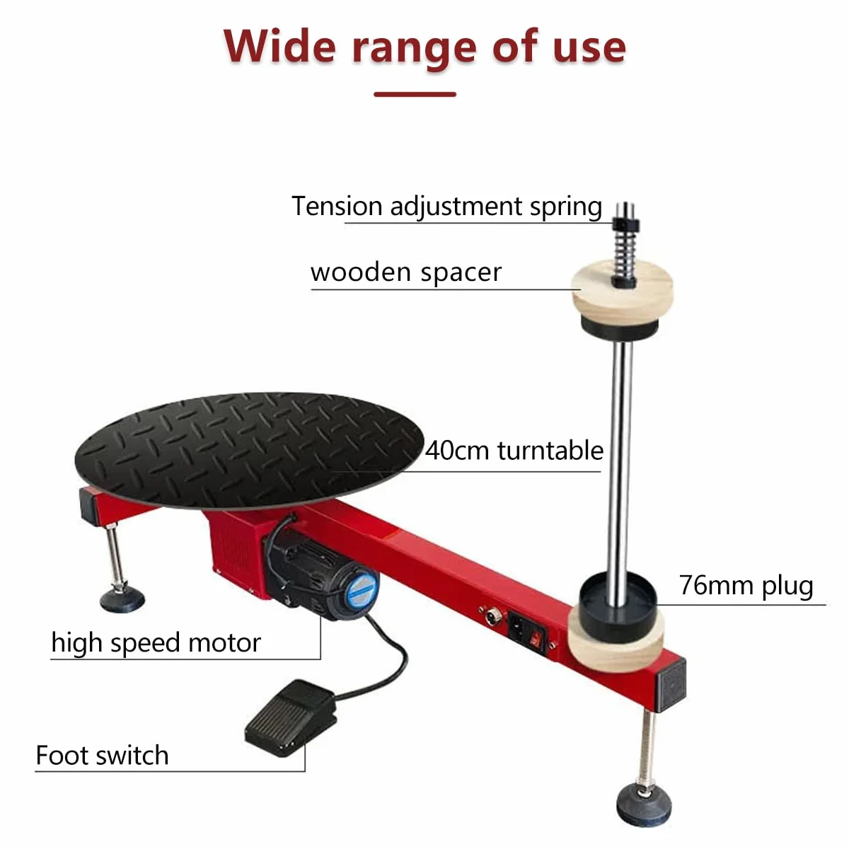 Máquina Envolvedora Eléctrica con Film Estirable, Máquina Empacadora con Dispensador De Film Estirable, Máquina Envolvedora De Cartón, Velocidad 50 RPM, La Alta Velocidad Mejora La Eficiencia 60cm