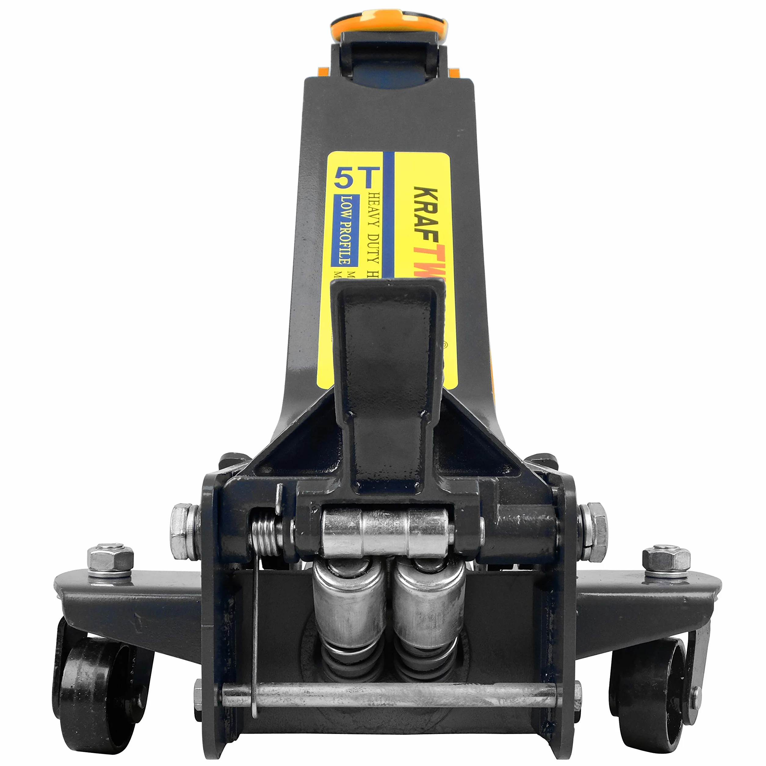 Kraftwelle 5T Profi Gato hidráulico de carretilla automotriz plano azul (profundidad de inserción 75 mm, altura máxima 620 mm, capacidad de carga 5000 kg)
