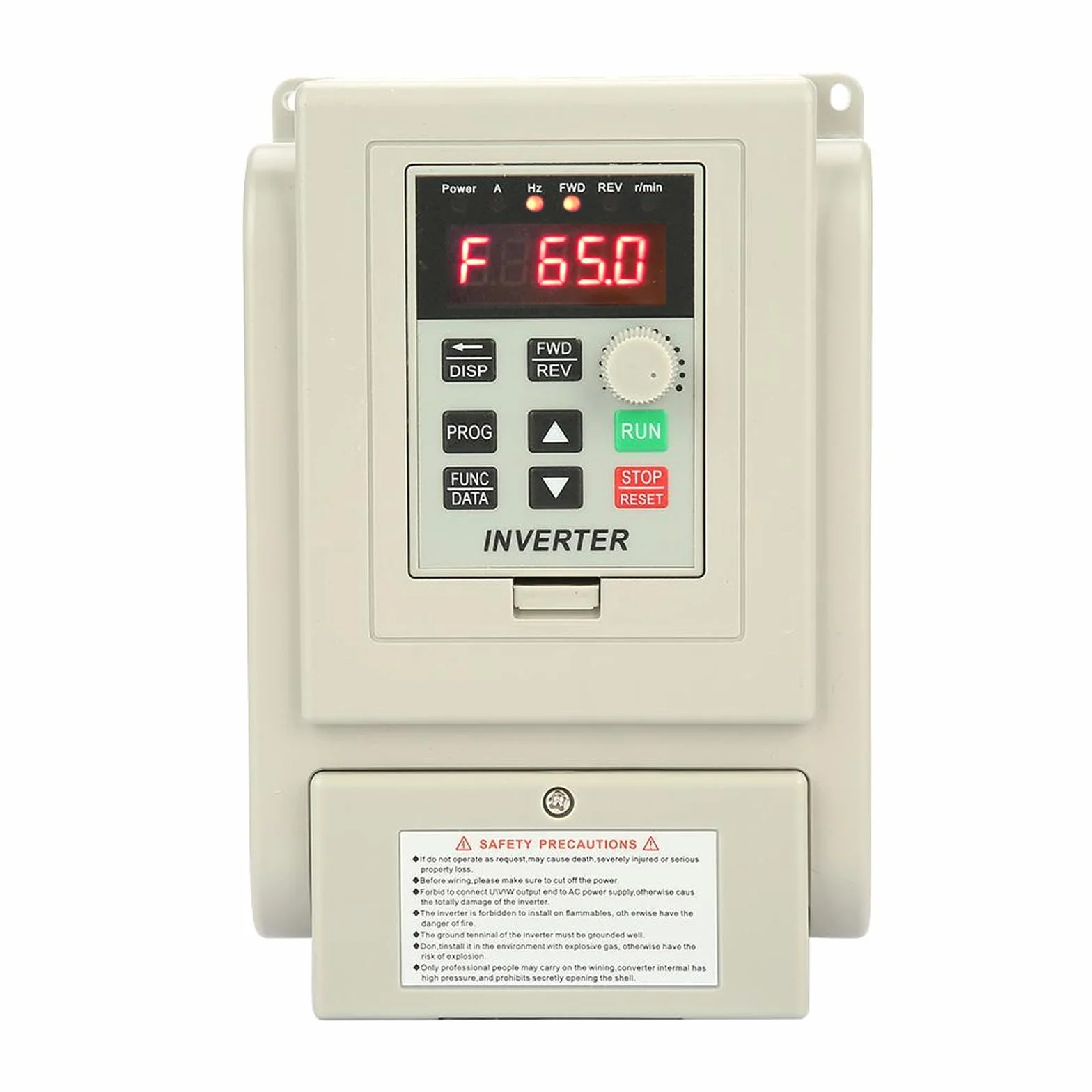 Jadeshay Variador de Frecuencia Monofasico 2.2KW Controlador de Velocidad 220V Entrada Monofásico 220V Salida Trifásico para Bomba de Agua y Motor con Protección contra Sobrecalentamiento y Sobrecarga