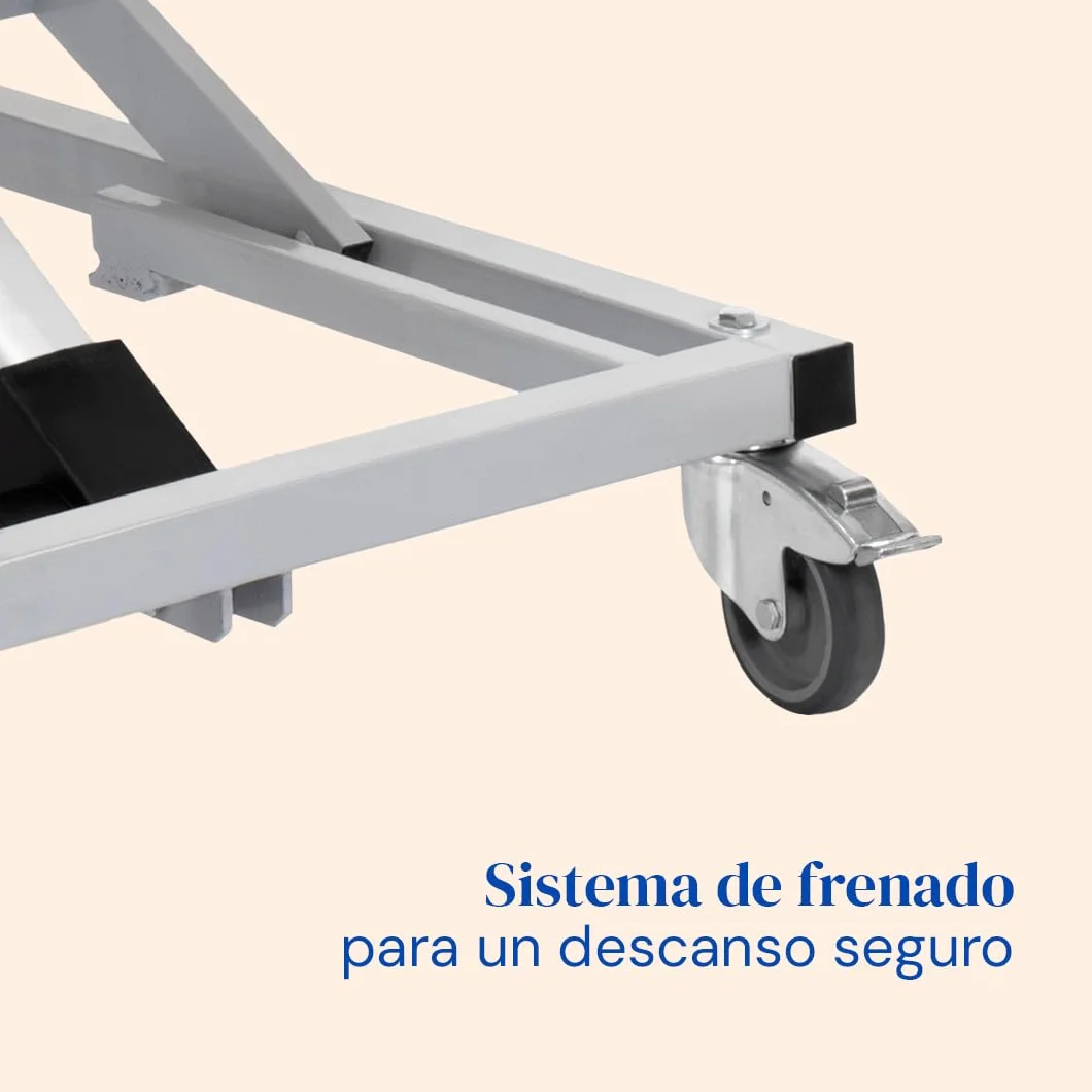 Geriafy - Cama articulada eléctrica con Carro Elevador (105x190, Colchón viscoelástico + Barandillas + Cabecero-piecero)
