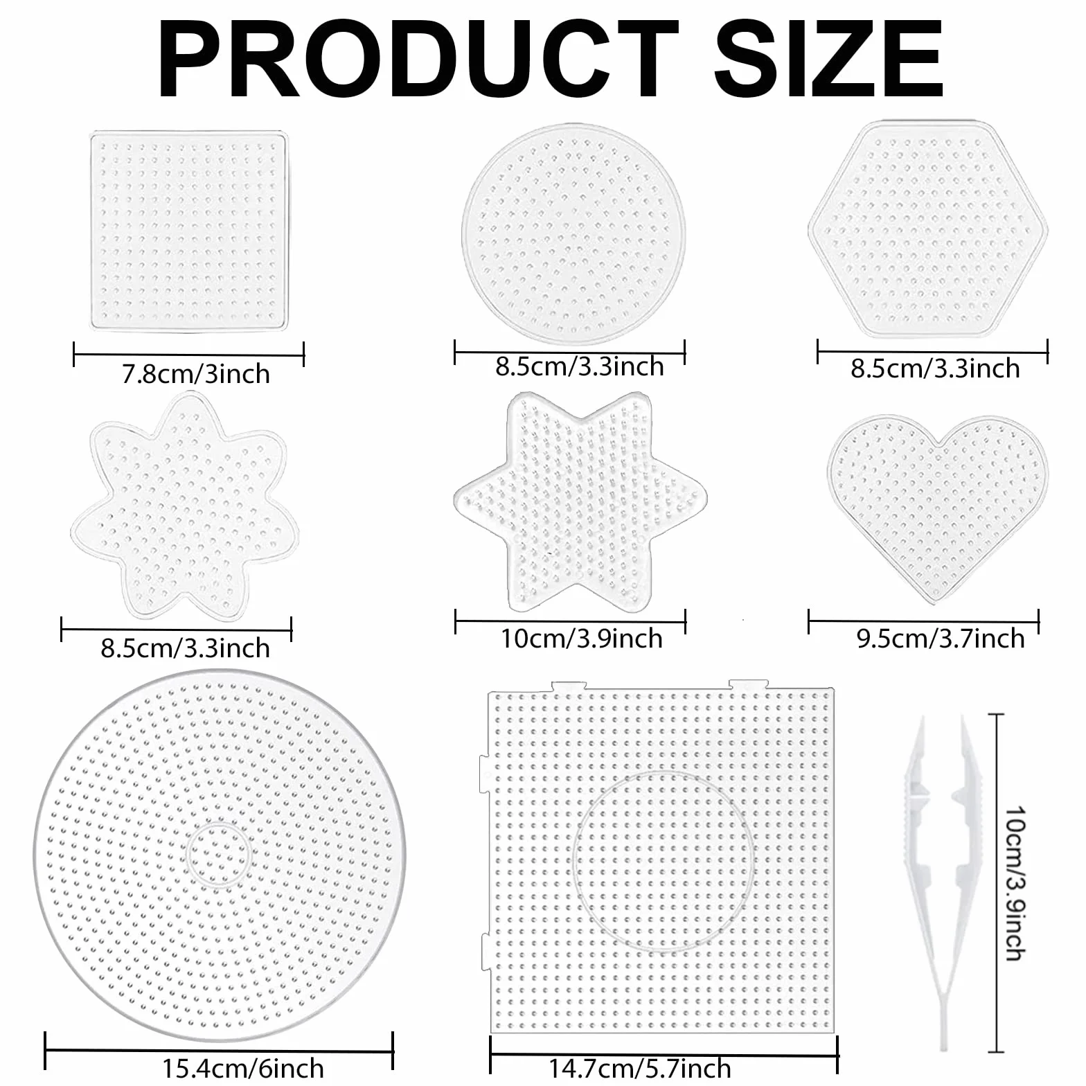 Plantillas para cuentas de planchar 5 mm, placas transparentes, accesorios de manualidades, regalo niños