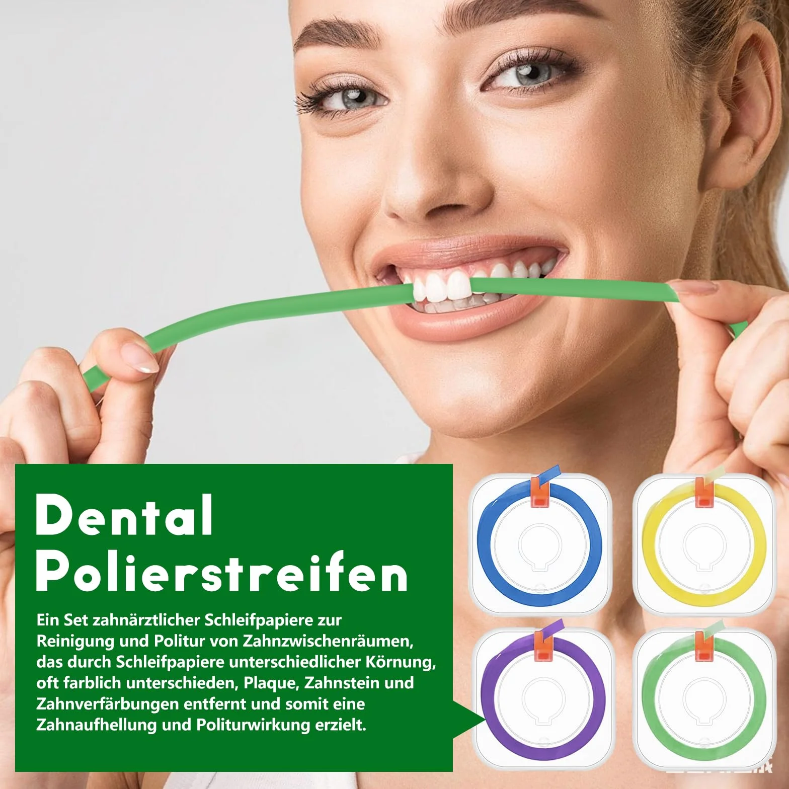 Papel de lija dental profesional 4 volúmenes tiras de pulido grueso medio fino 4 mm x 6 m