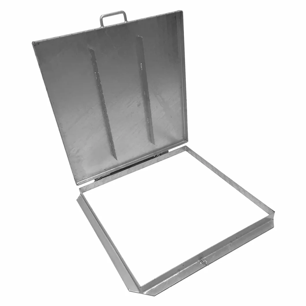 EINSIDE Tapa cisterna, Cierre de depósito galvanizado y moldeado, Alcantarilla galvanizada para inspección, 90 x 90 cm