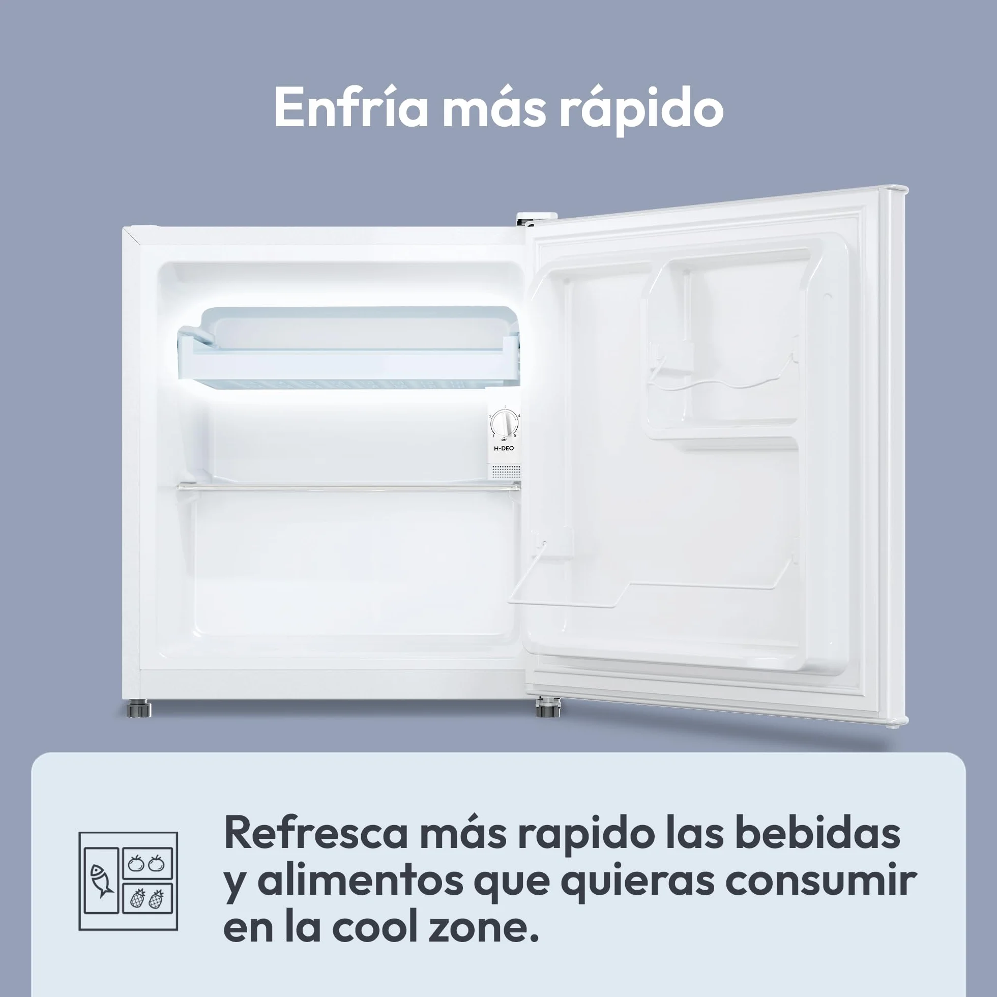 Candy CHASD4351EWC Frigorífico Mini Bajo Encimera 44,5cm 51cm 43L Blanco