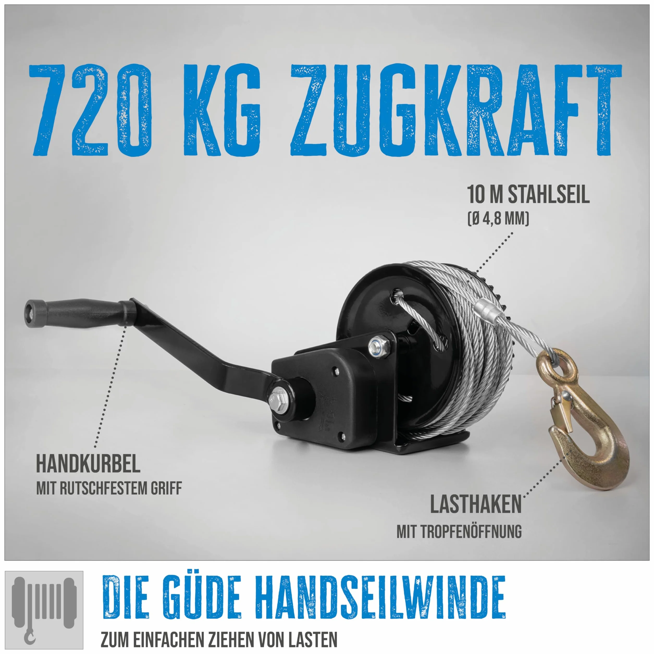 Güde - 720 kg 20 m seilwinde 55126