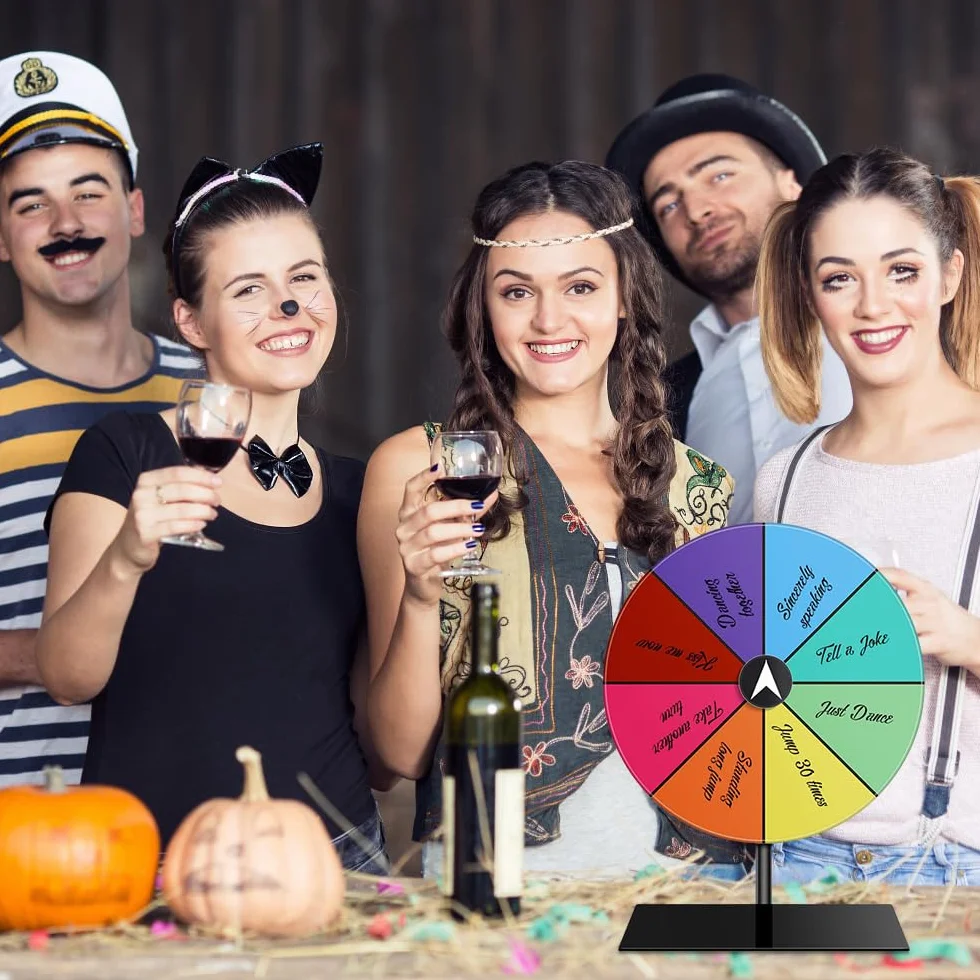 Rueda De Premios Giratoria con 8 Personalizables para Ferias, Carnaval