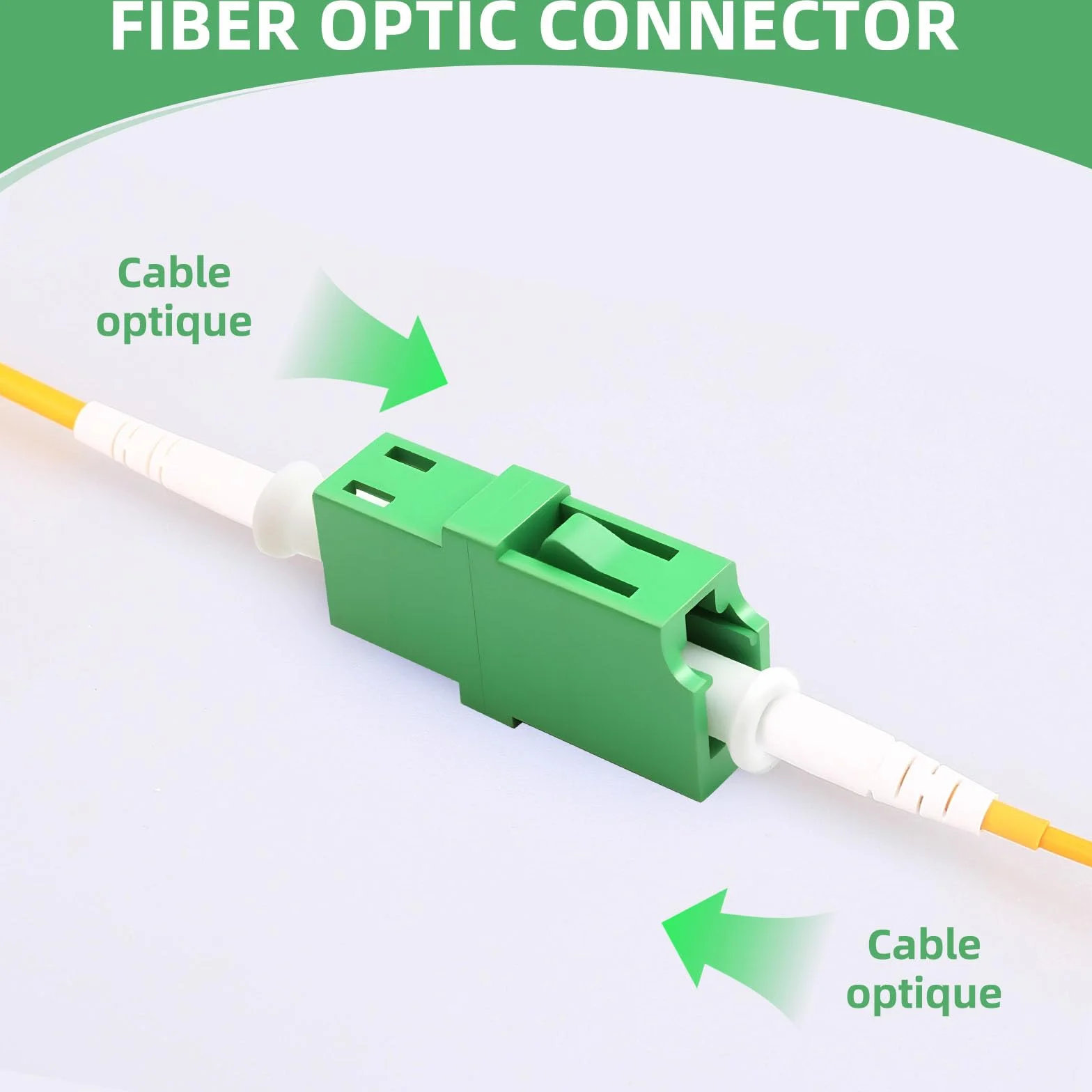 Adaptador de Fibra Óptica LC/APC Monomodo Simplex Pack de 8