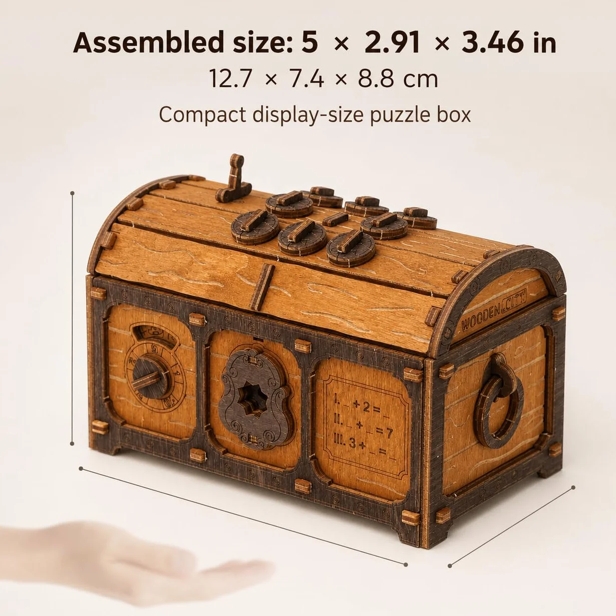 WOODEN.CITY Treasure Chest 3D Puzzle Box Escape Room Secret Mystery Box Original Gift Adults Kids