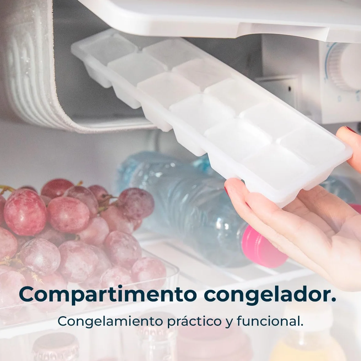 Cecotec Nevera Pequeña Frigorífico Mini Minibar 46L GrandCooler 20000 SilentCompress Inox E. Altura 48,7cm, 48 cm de Ancho, Bajo Consumo, Puerta Reversible, Funcionamiento Cíclico, Inox