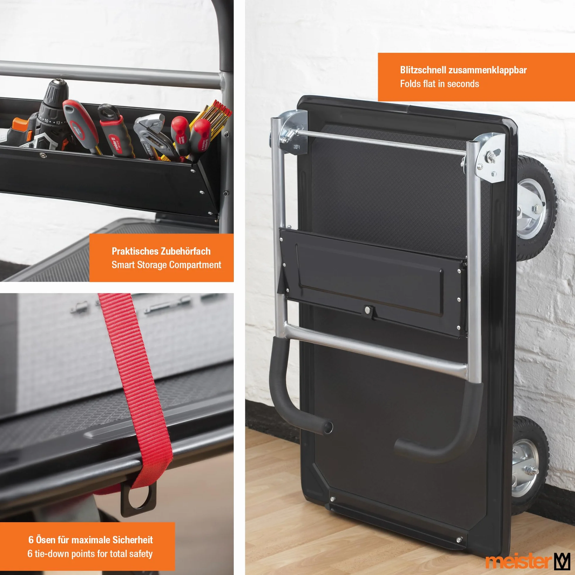 MEISTER Chariot plateforme Cross-Over - 300 kg