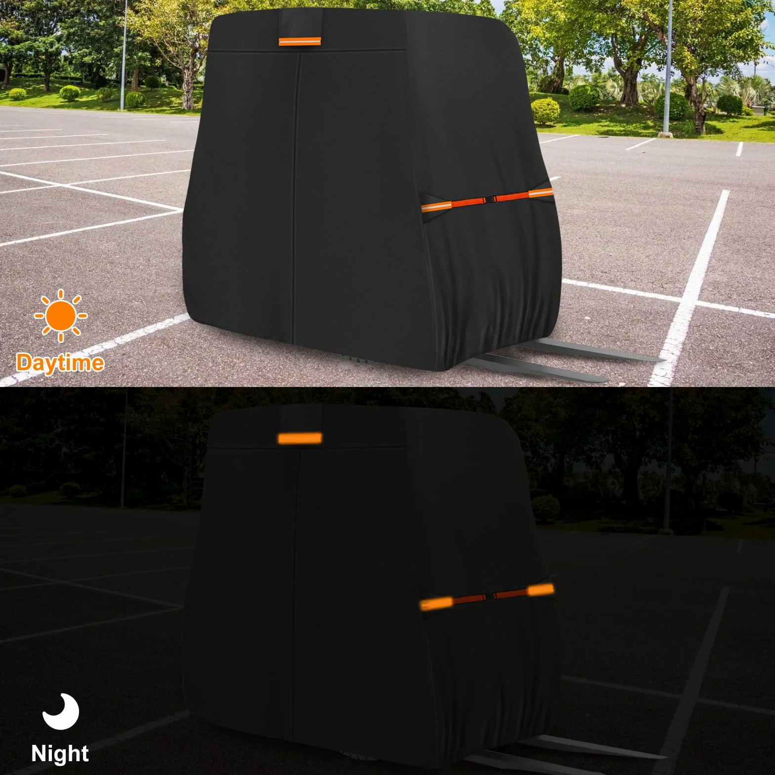 Cubierta para carretilla elevadora, impermeable, transpirable, cubierta protectora para carretilla elevadora que puede levantar aproximadamente 3628 kg, 420D para carretilla elevadora, cubierta para