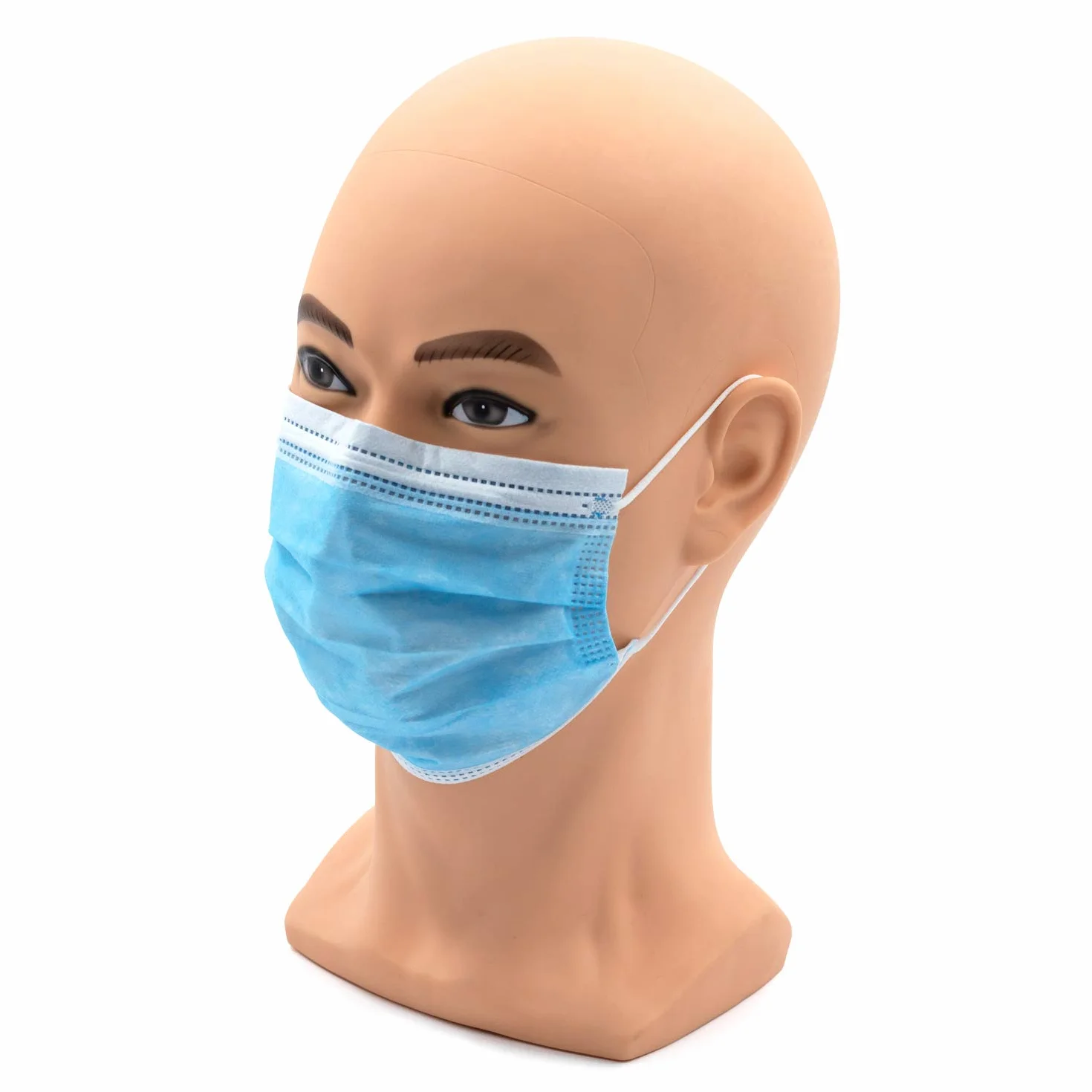 50 mascarillas quirúrgicas desechables de 3 capas tipo IIR resistentes a las salpicaduras y conformes a la norma UNI EN 14683:2019+AC:2019 | BFE >98%
