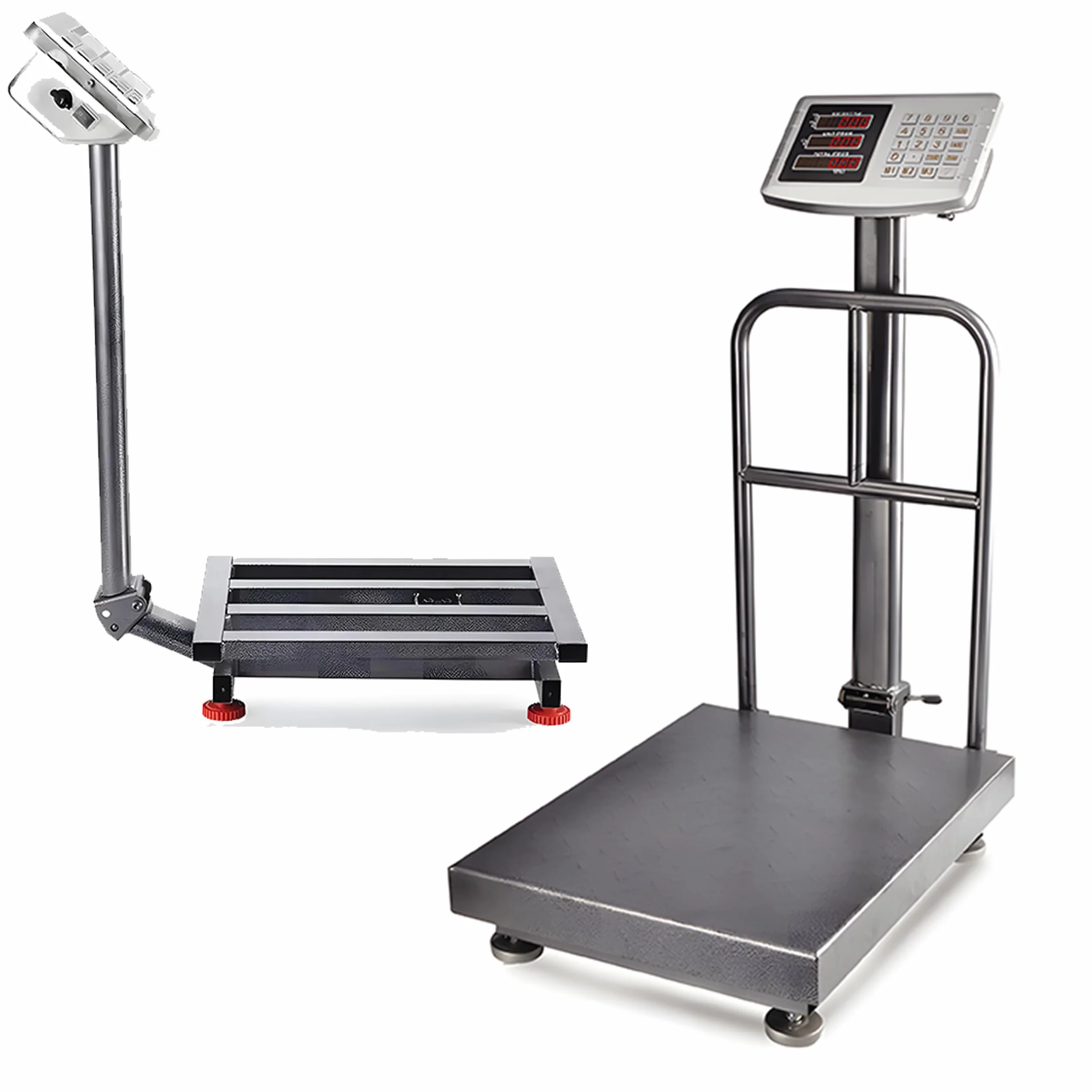 Escala Electrónica Comercial de La Plataforma, Báscula Profesional Multifuncional, Capacidad de Carga hasta 800 kg, +/- 200 g, Dimensiones de La Plataforma 60 x 80 cm, HDWR wagPRO-P800