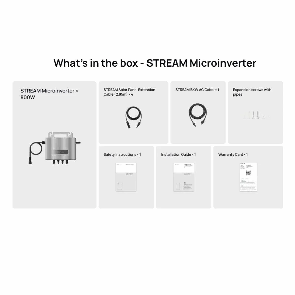 Micro-onduleur EcoFlow Stream 800W Avec câbles AC/PV